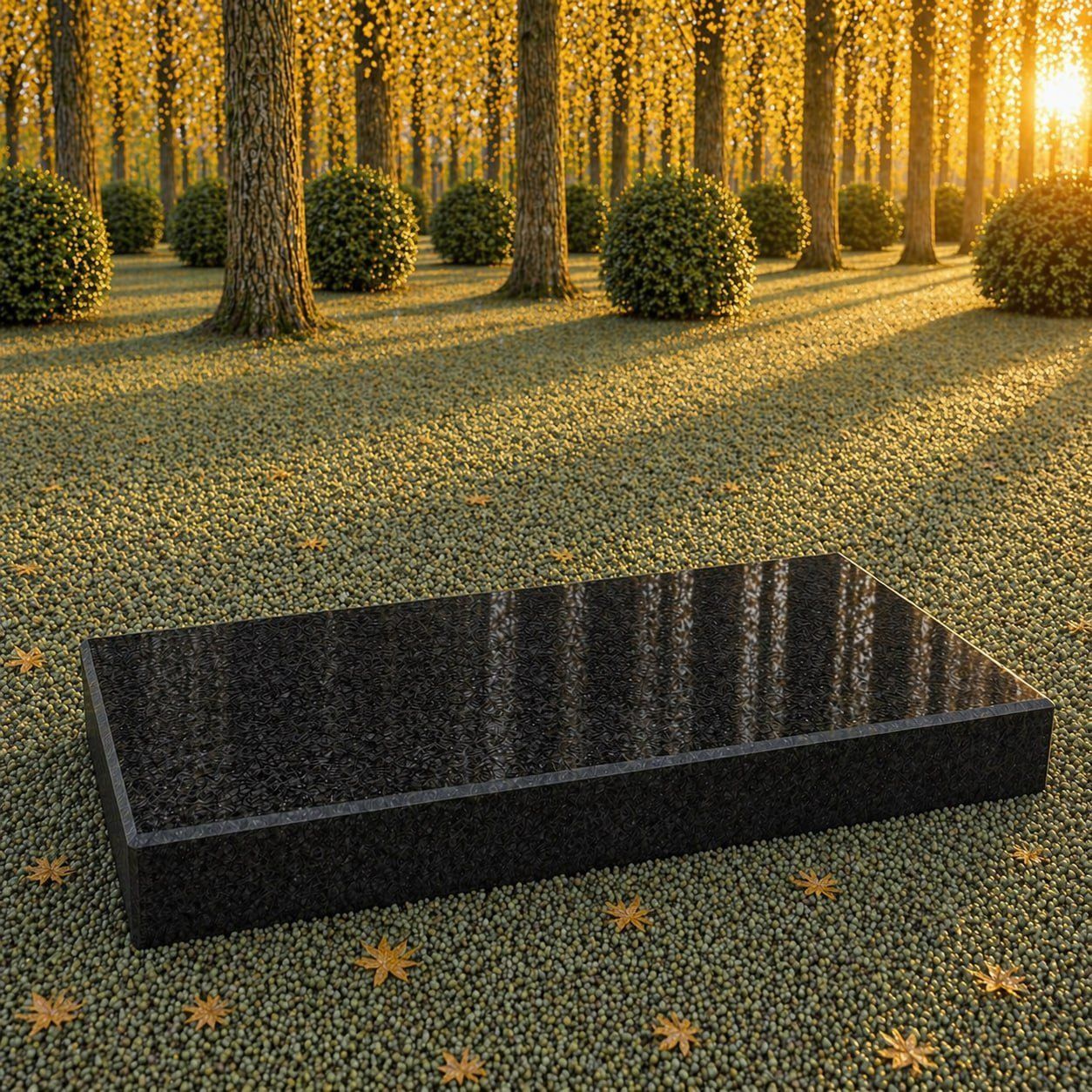 Flat Granite Grave Marker