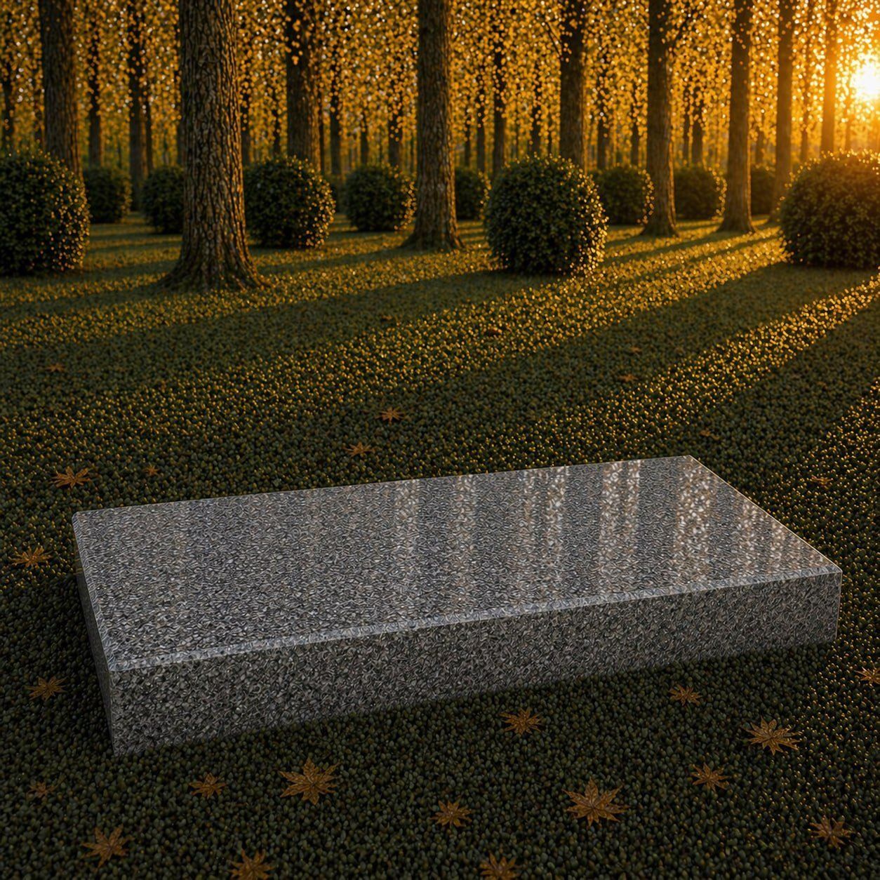 Flat Granite Grave Marker