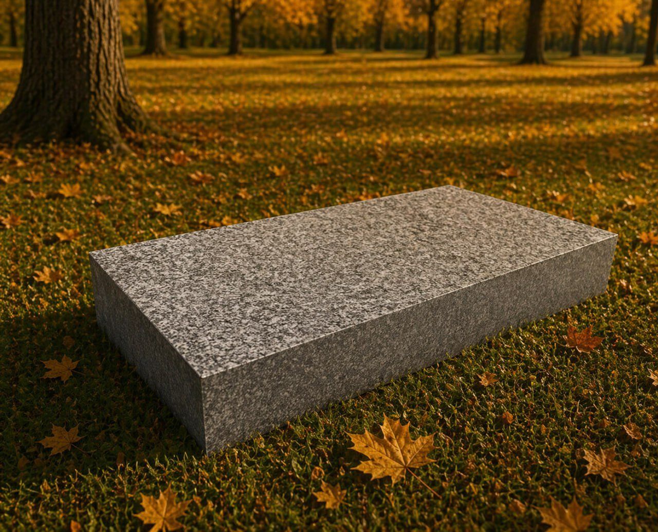 Flat Granite Grave Marker