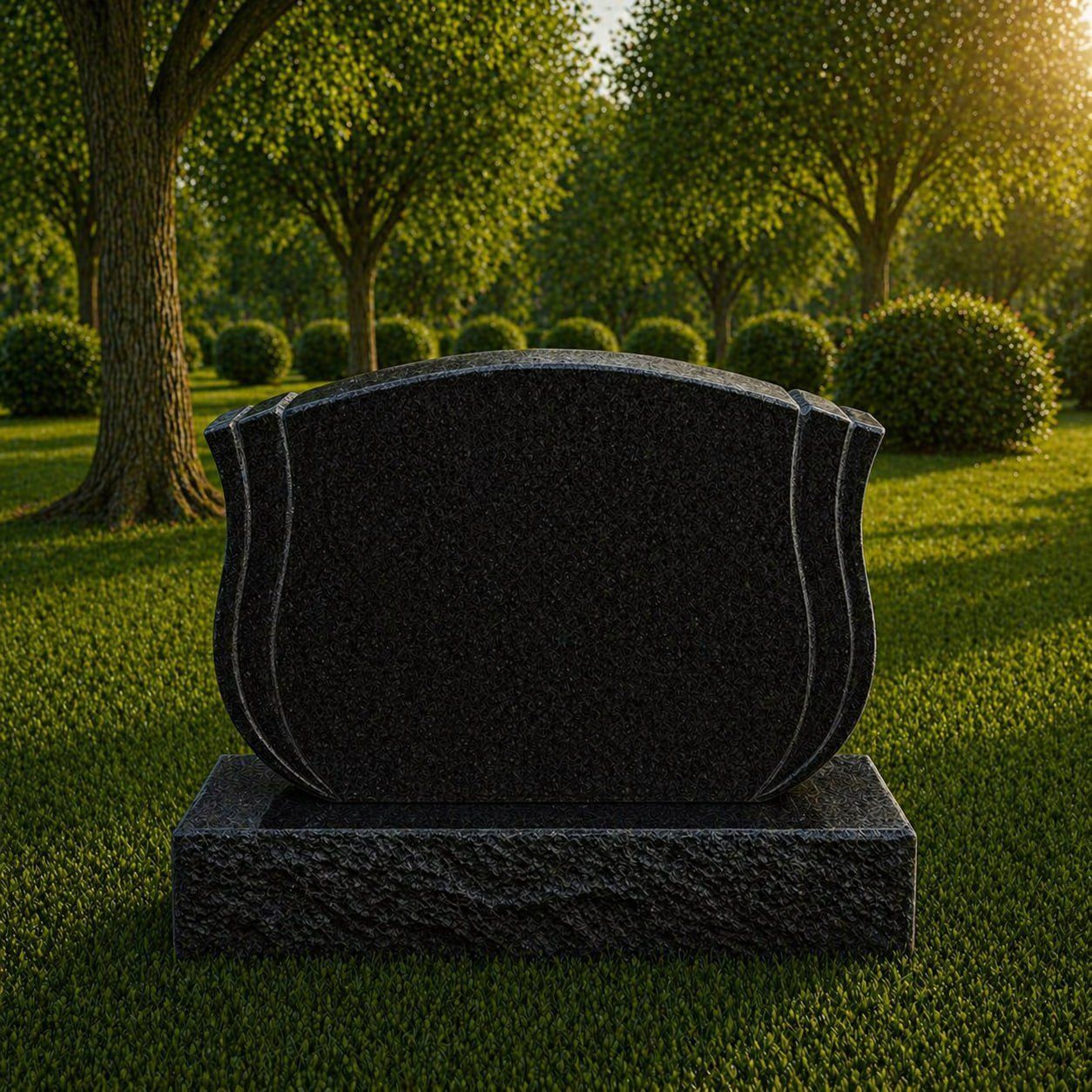 Shaped Upright Granite Headstone