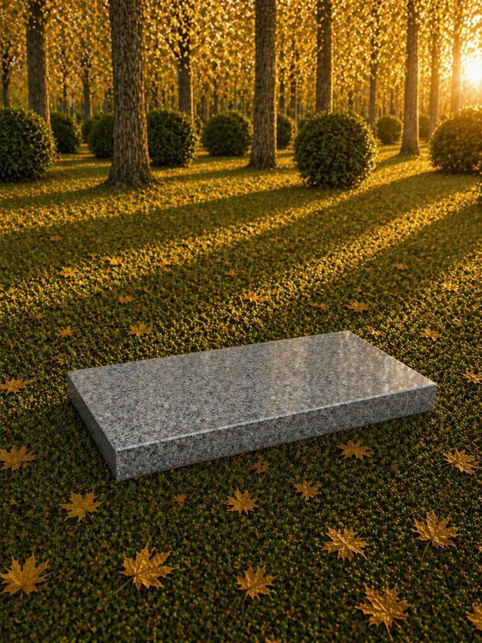 Flat Granite Grave Marker