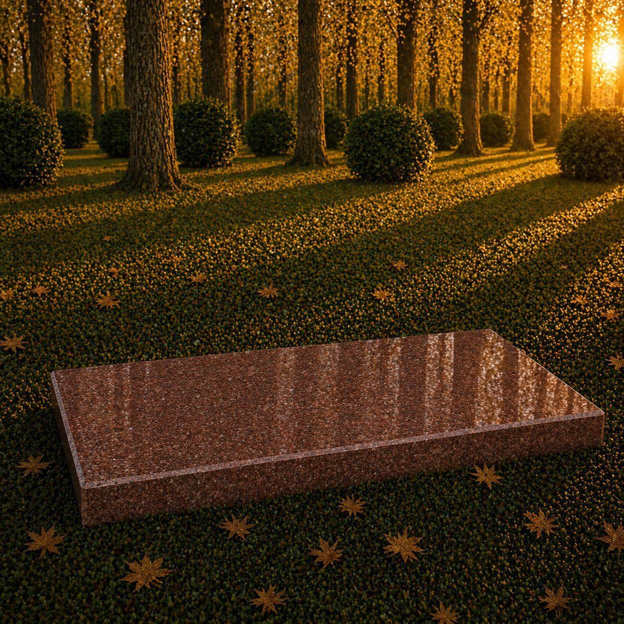 Flat Granite Grave Marker 28 x 16 x 2