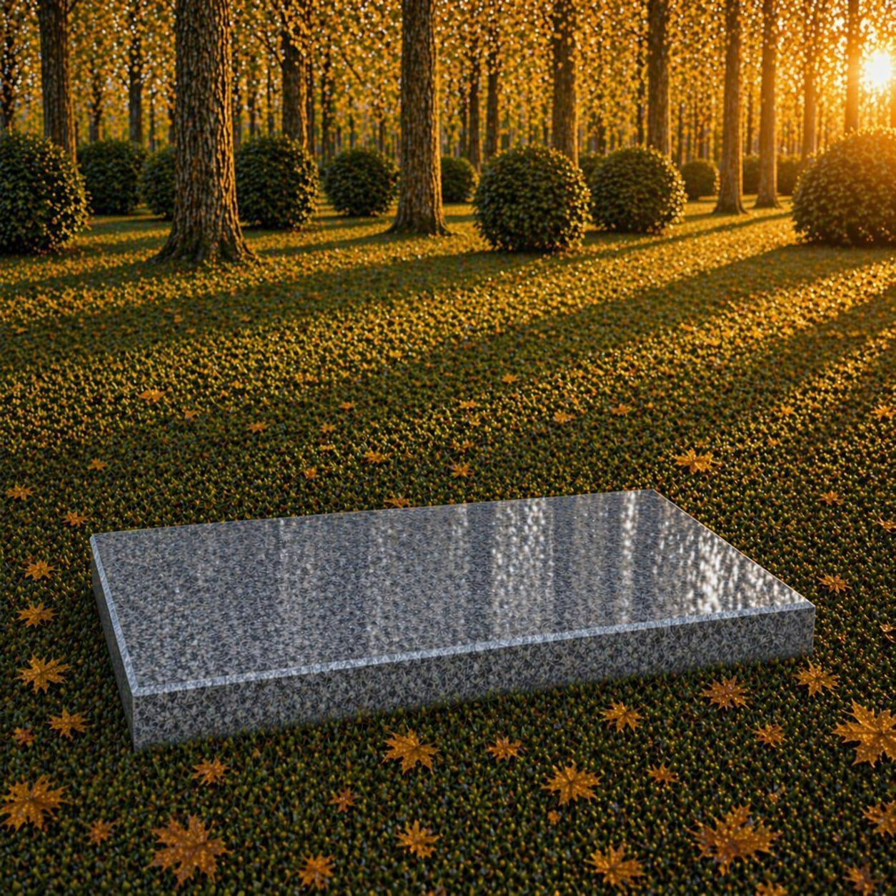Flat Granite Grave Marker 24 x 12 x 2