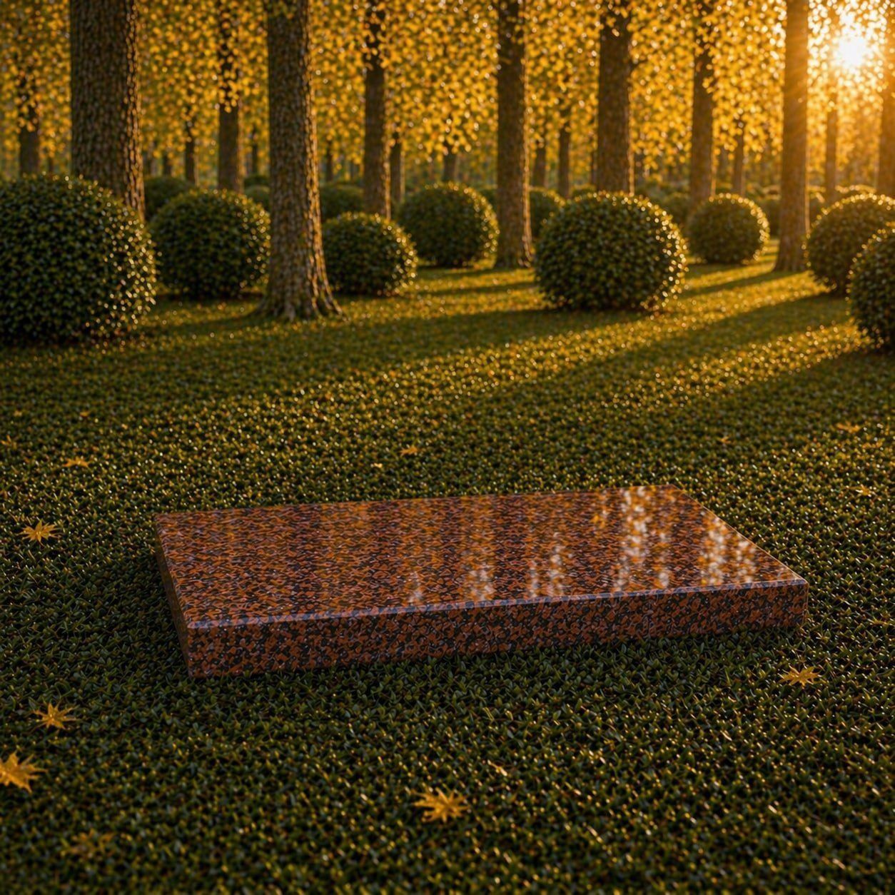 Flat Granite Grave Marker 24 x 12 x 2