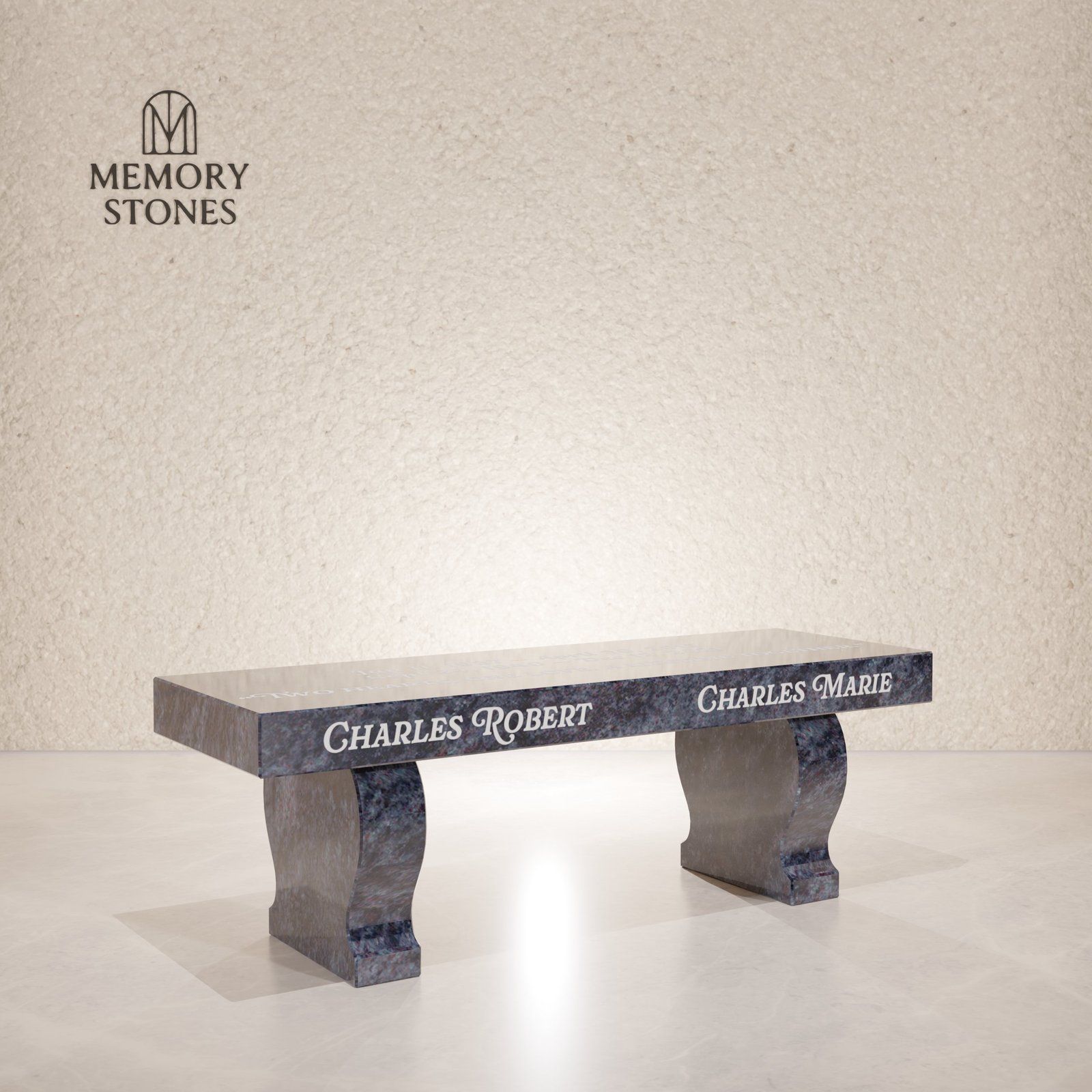 Granite Memorial Bench view 2