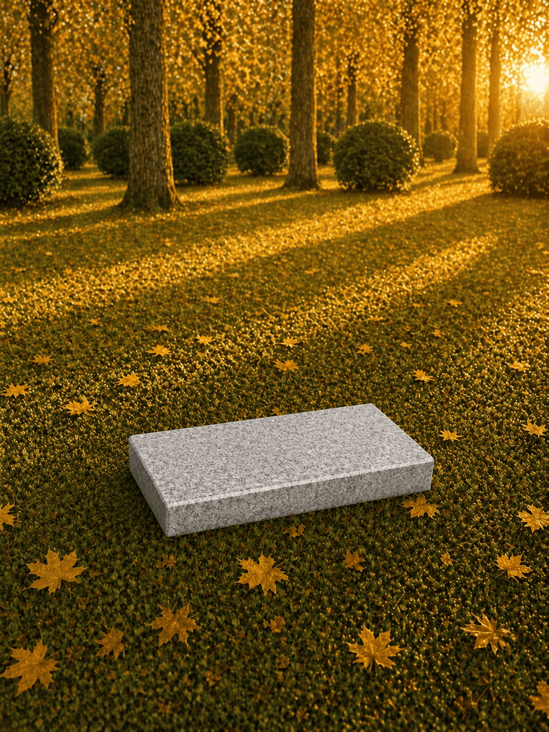 Flat Granite Grave Marker 10 x 6 x 2