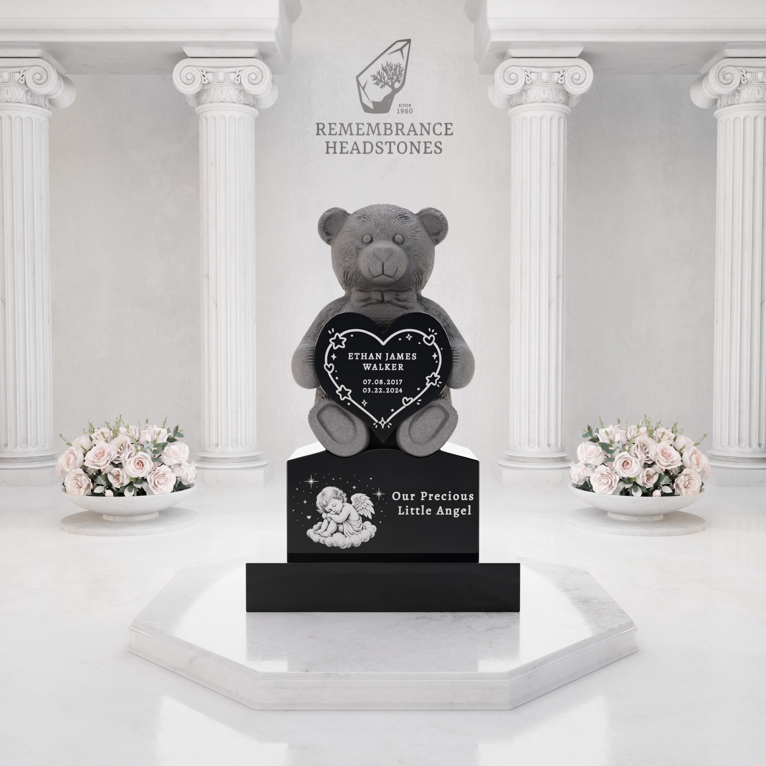 Luxury Teddy Bear Heart Child Memorial