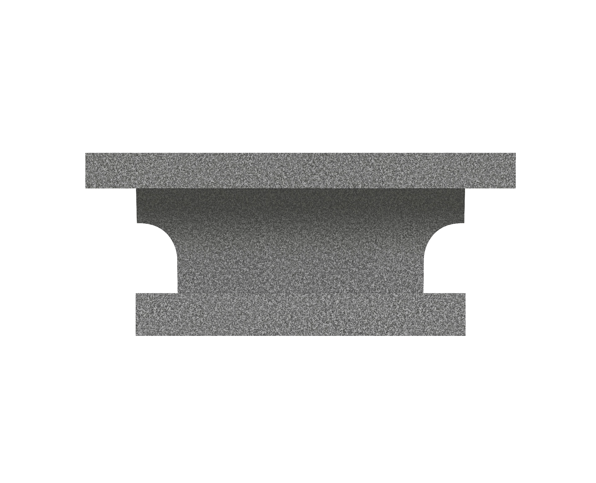 Luxury Companion Granite Memorial Bench with Sculpted Pedestal & Cross Motif view 2