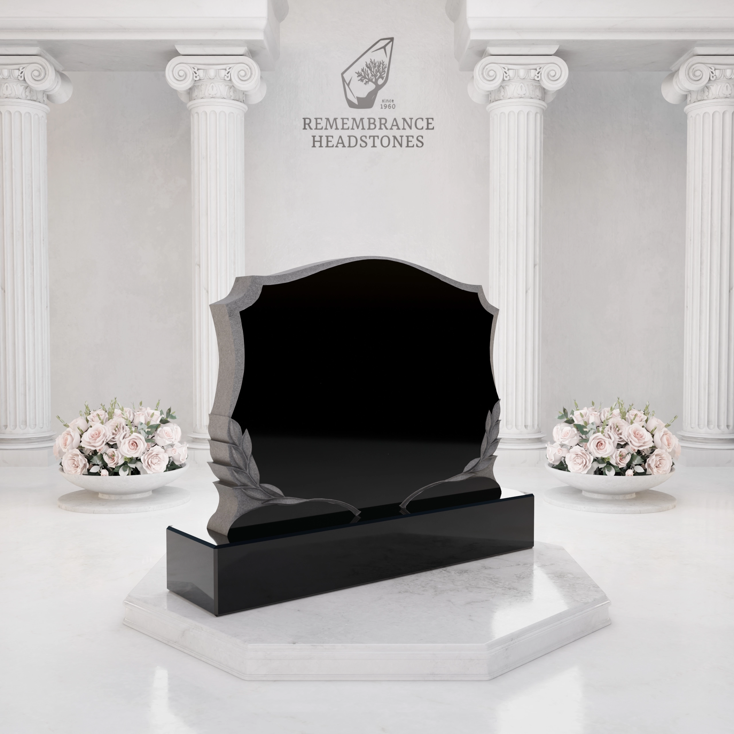 Luxury Hindu Companion Granite Headstone view 4