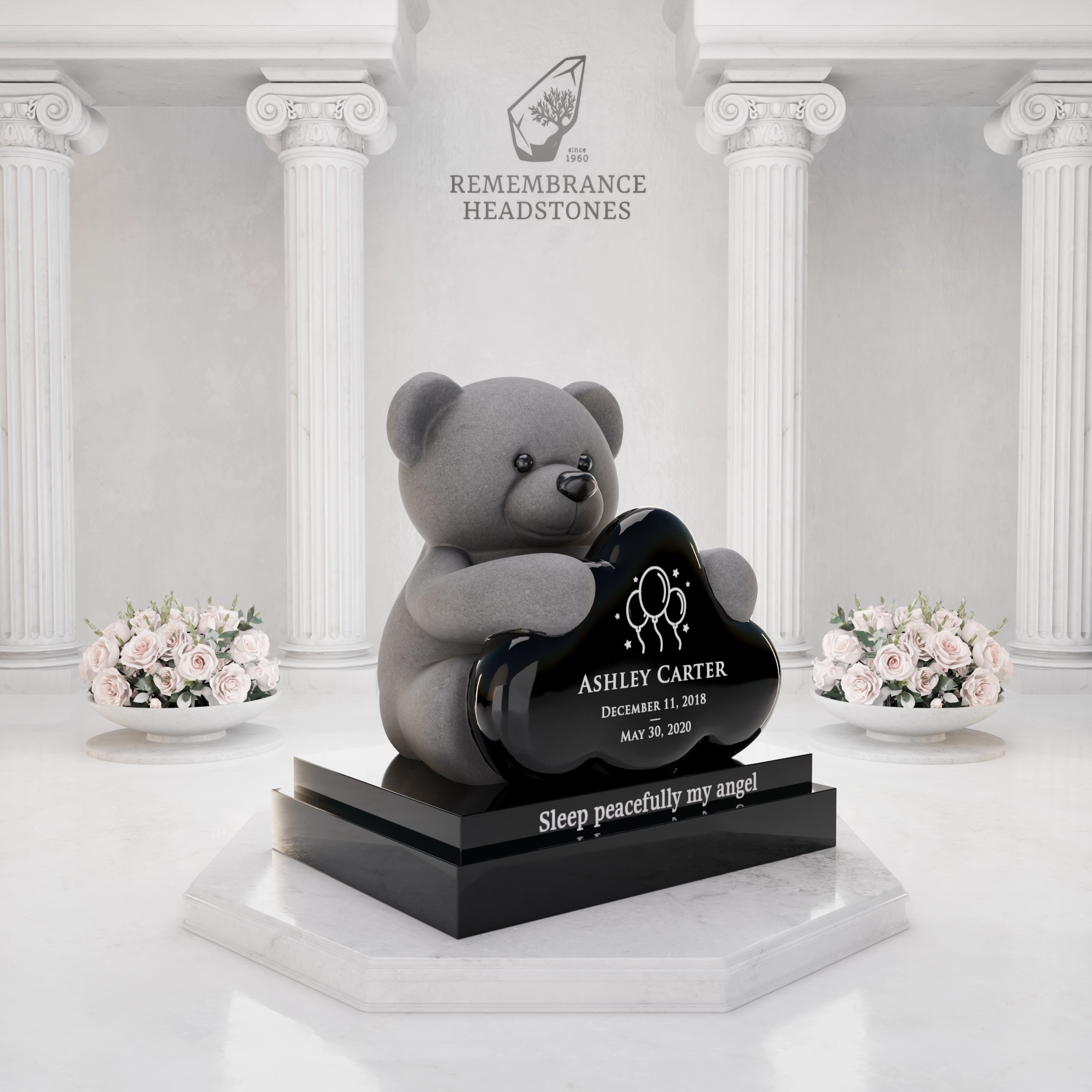 Premium Teddy Bear Cloud Child Memorial view 2