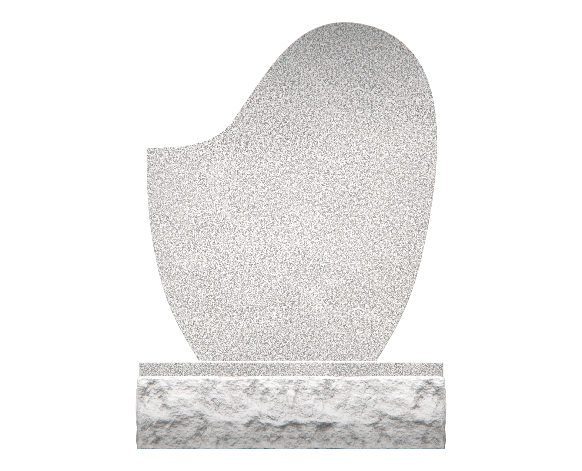 Luxury Upright Granite Headstone — Coastal Wave with Cross & Shell view 2