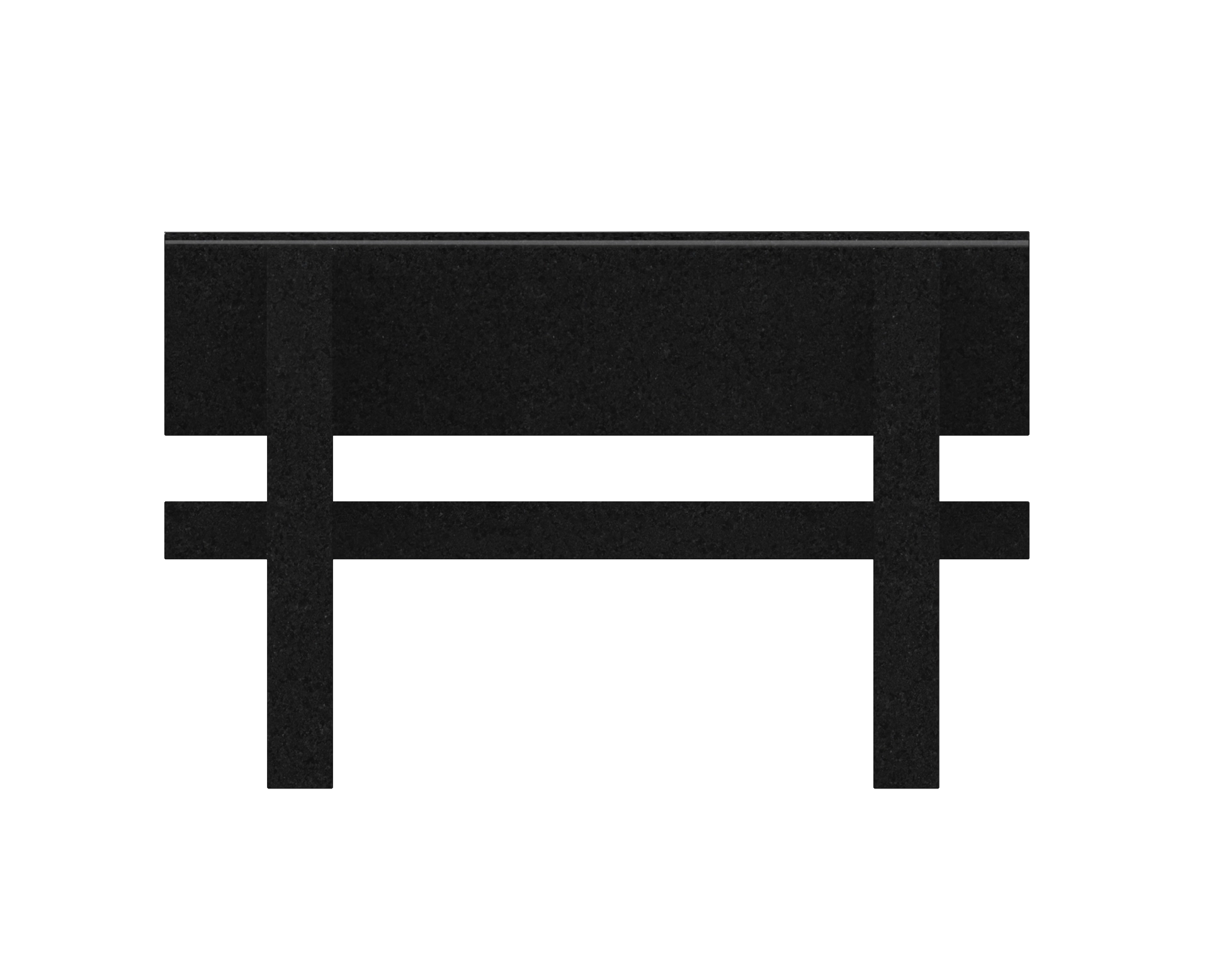 Premium Granite Memorial Bench with Inscribed Backrest view 2