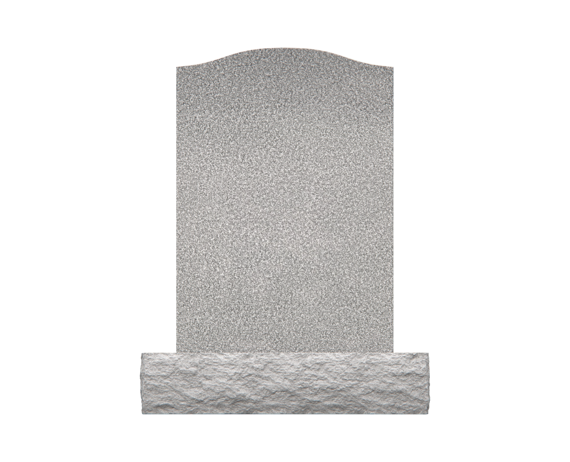Premium Upright Granite Headstone — Arched Tablet with Holy Family Relief & Doves view 2