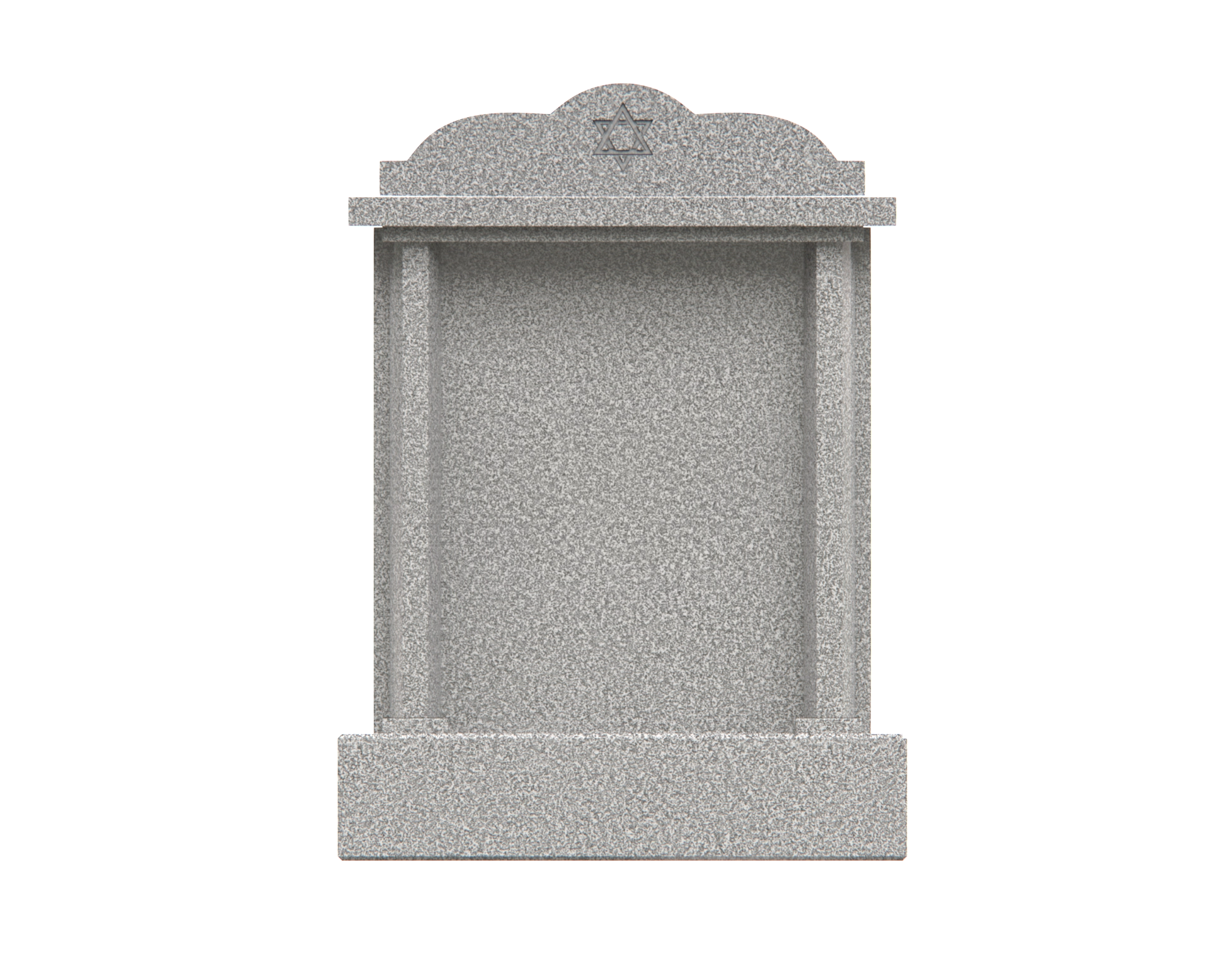 Premium Architectural Granite Headstone — Tablet with Star of David view 3