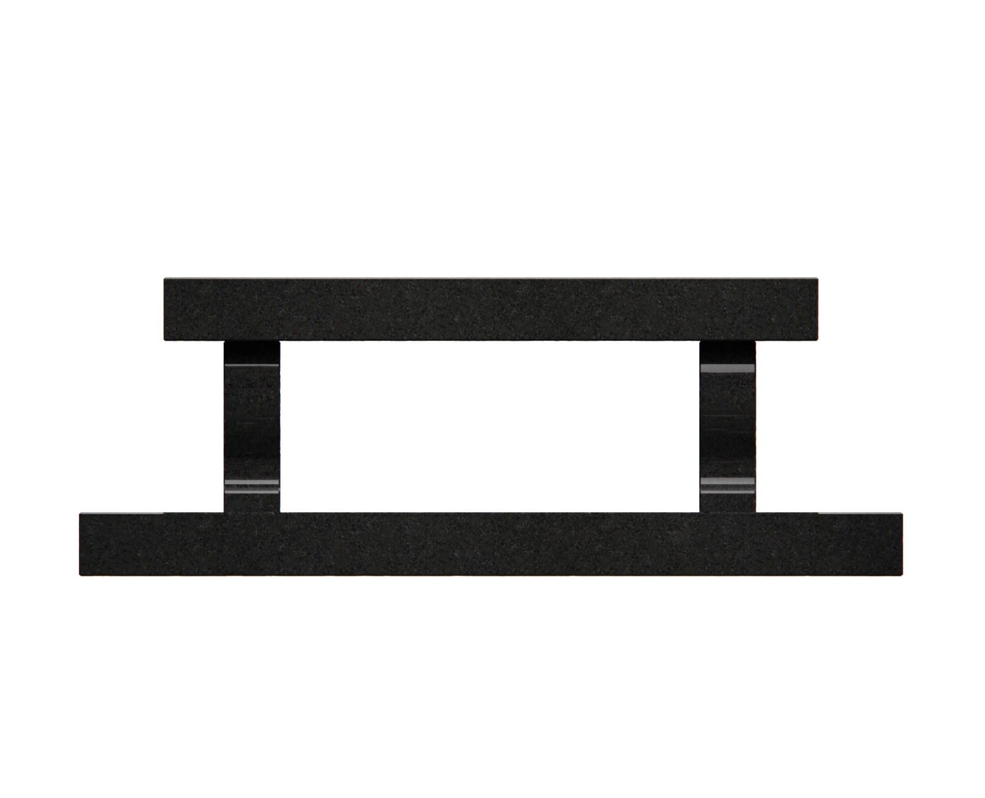 Lux Companion Memorial Bench with Twin Pedestals & Dove Motif view 3