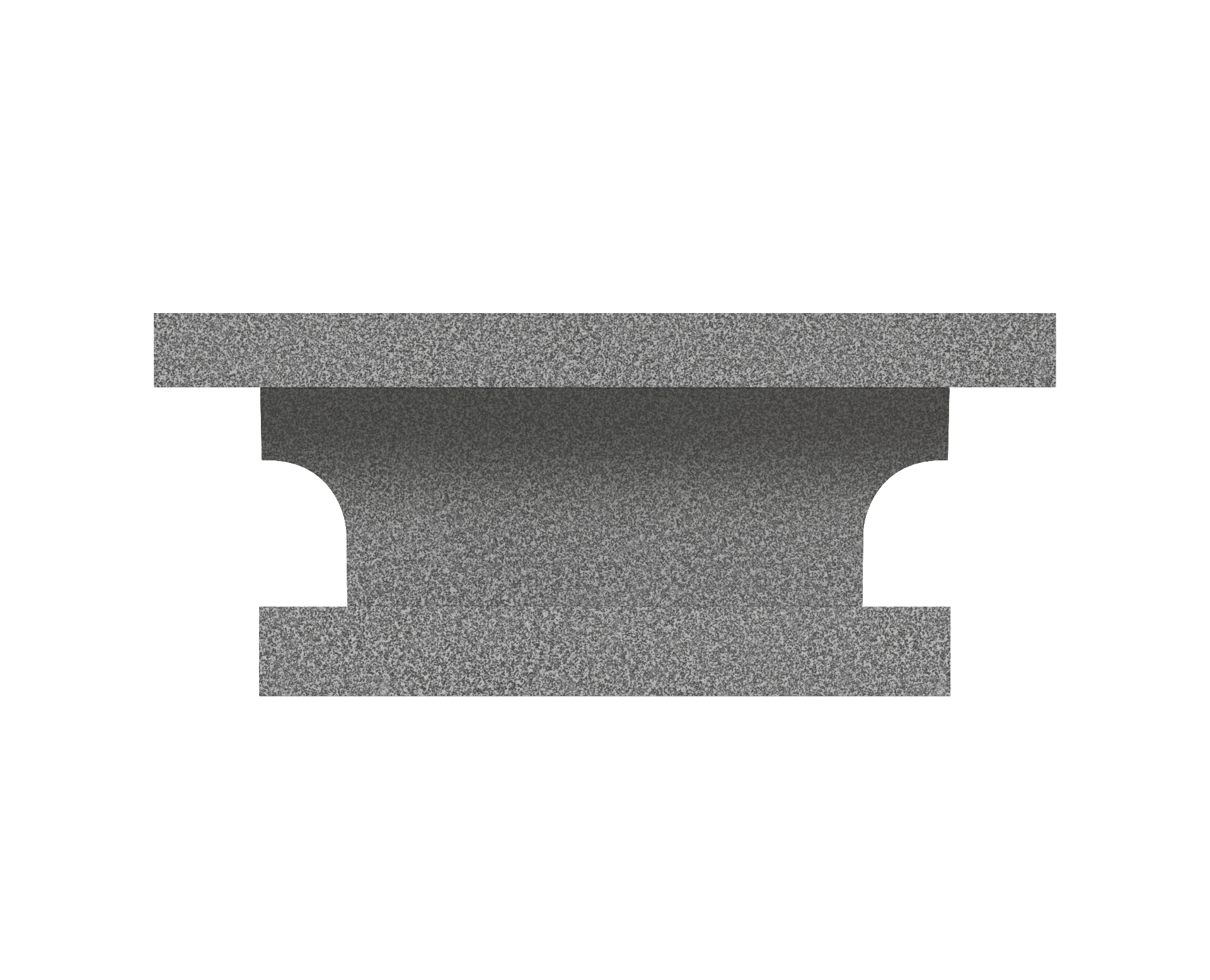Luxury Companion Granite Memorial Bench with Sculpted Pedestal & Cross Motif view 3