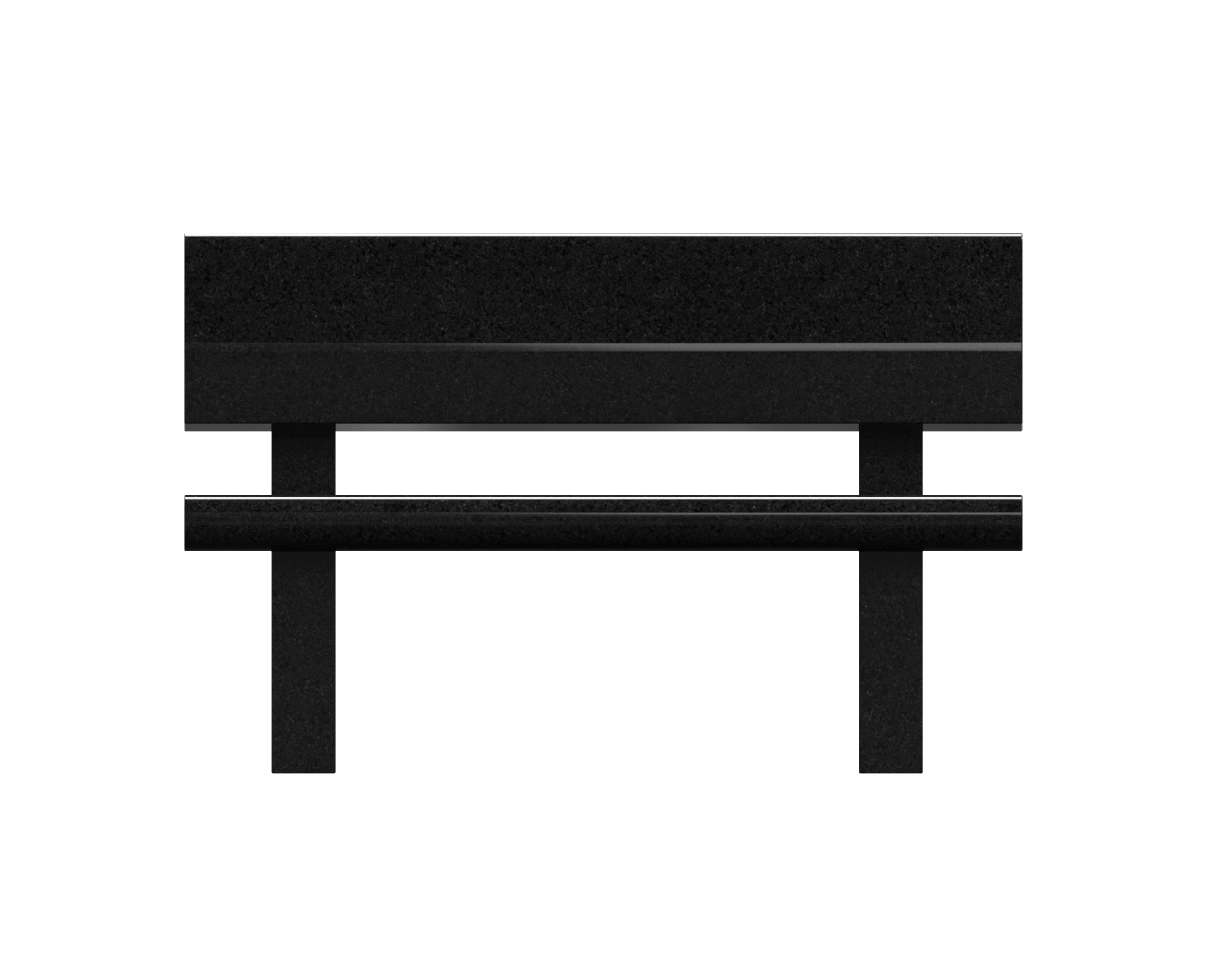 Premium Granite Memorial Bench with Inscribed Backrest view 3