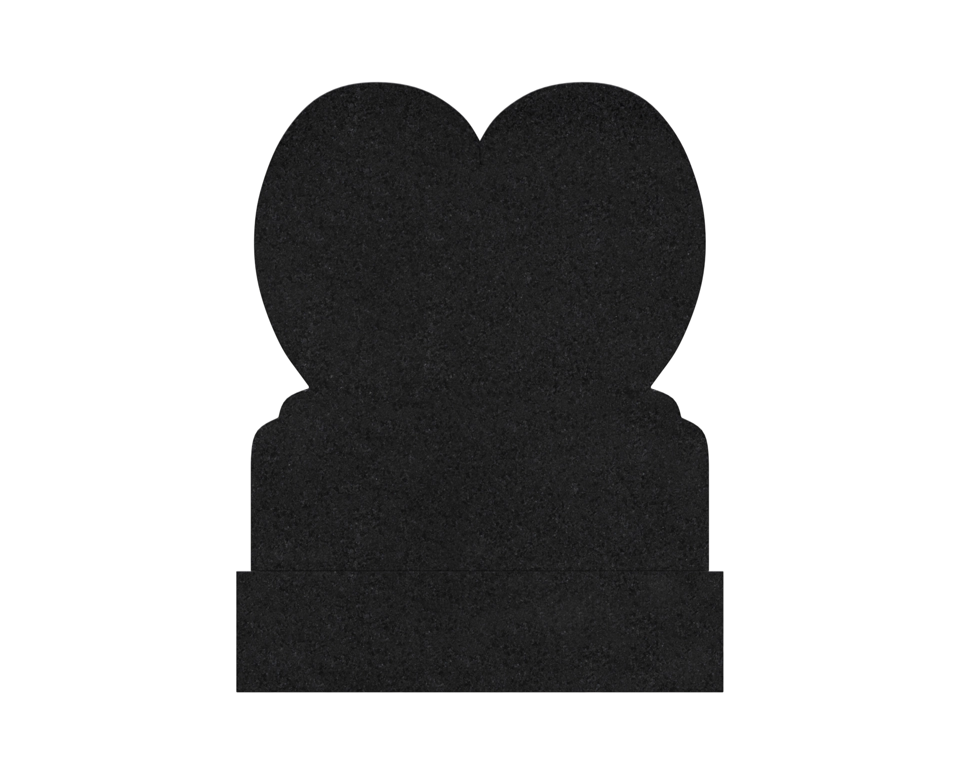Luxury Heart Shape Upright Monument view 2