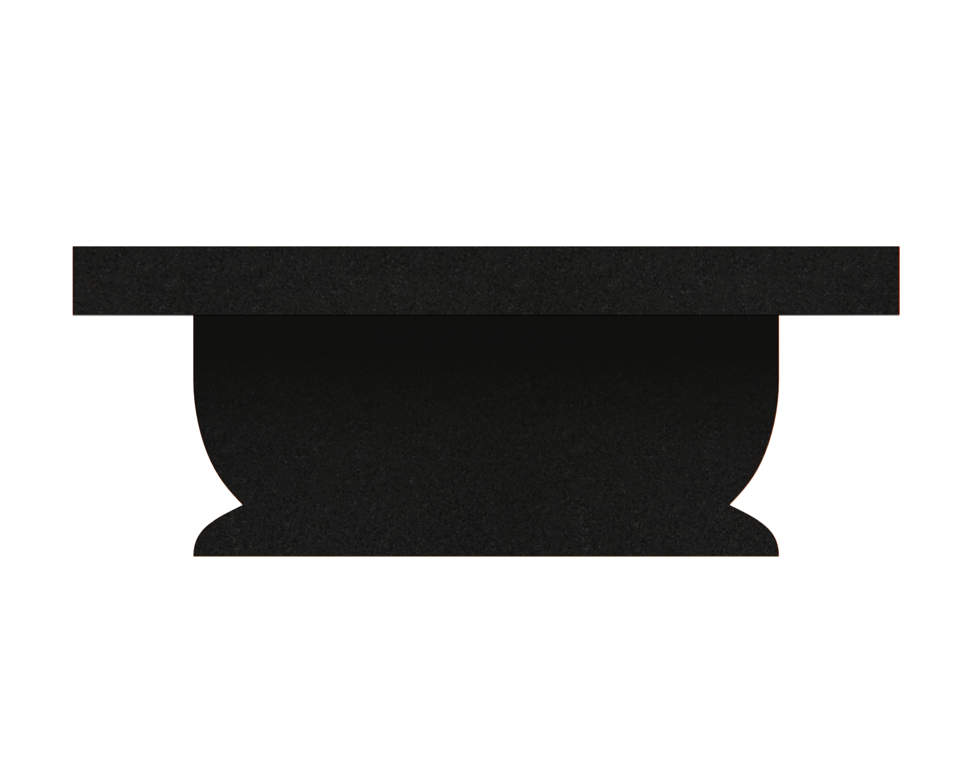 Luxury Granite Memorial Bench with Sculptural Pedestal & Dove Engraving view 3