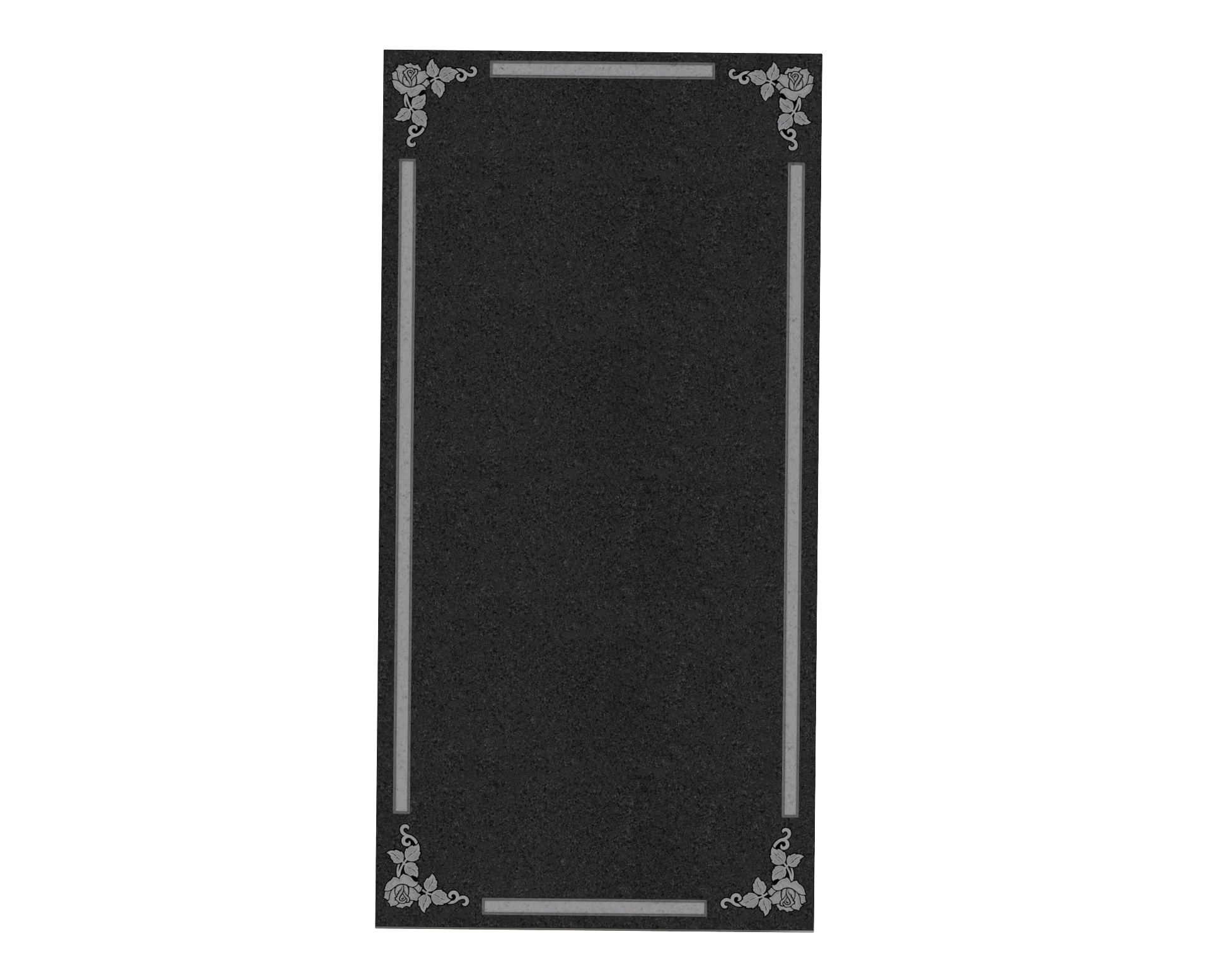 Premium Granite Ledger – Framed Panel & Corner Motifs view 2