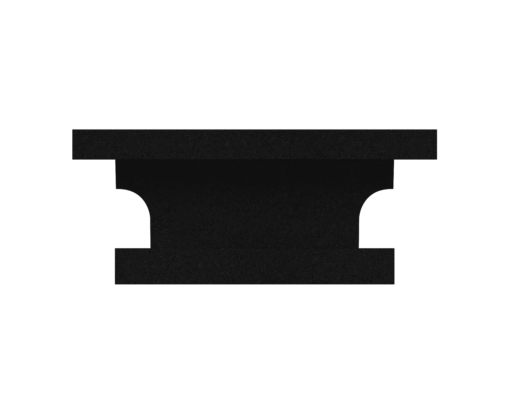 Luxury Companion Granite Memorial Bench with Sculpted Pedestal & Cross Motif view 3