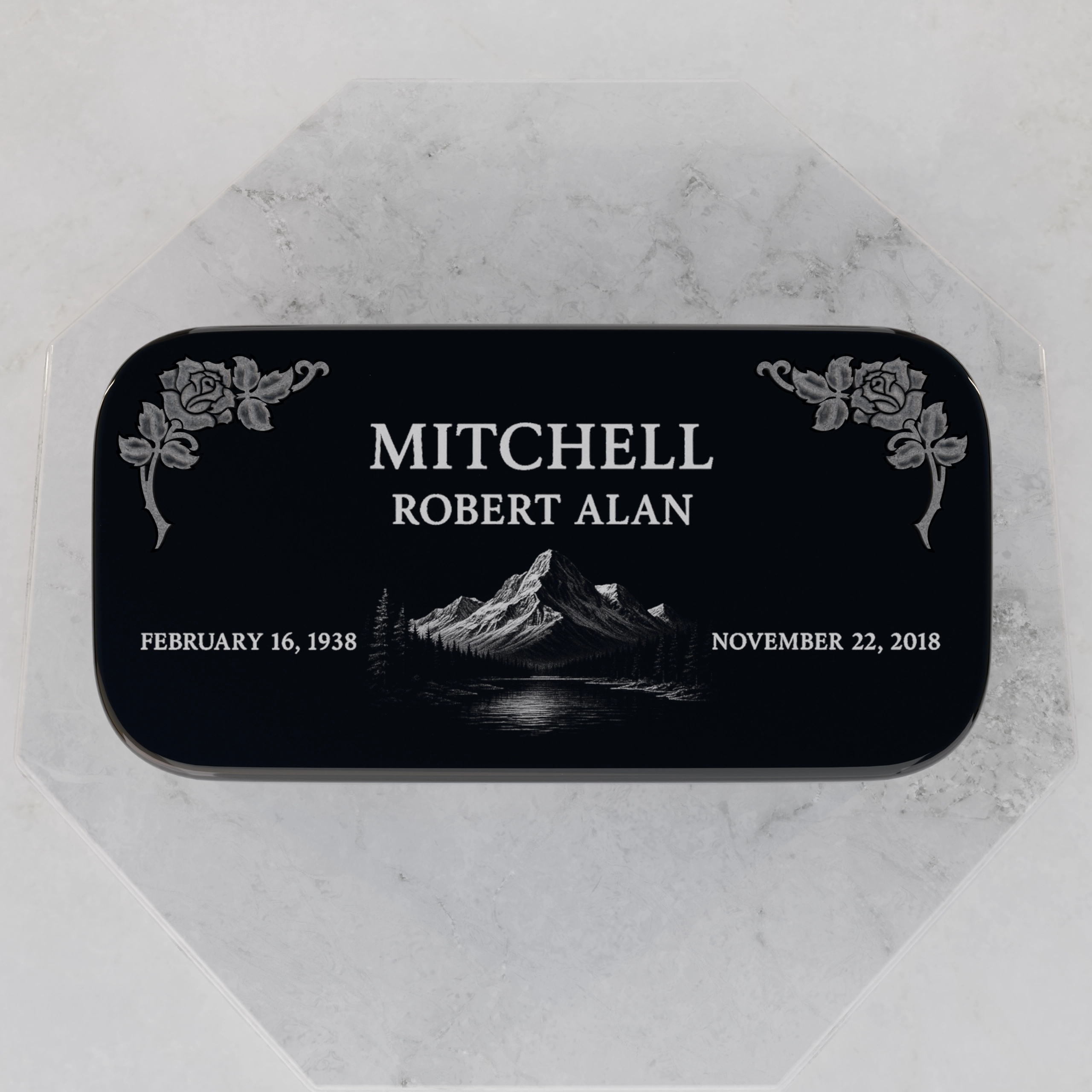 Luxury Pillow-Top Granite Grave Marker