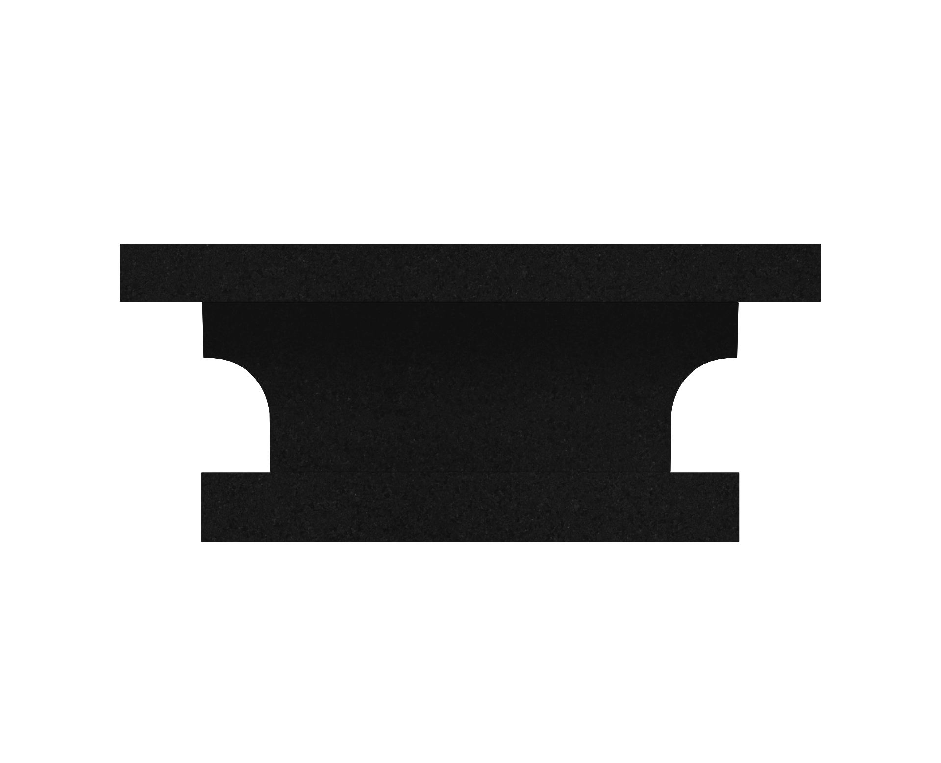 Luxury Companion Granite Memorial Bench with Sculpted Pedestal & Cross Motif view 2
