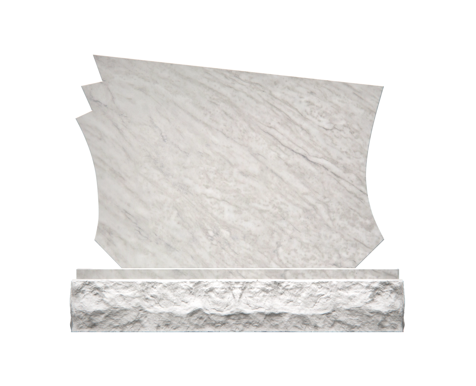 Premium Upright Granite Headstone — Layered Pages with Cross & Rose view 2