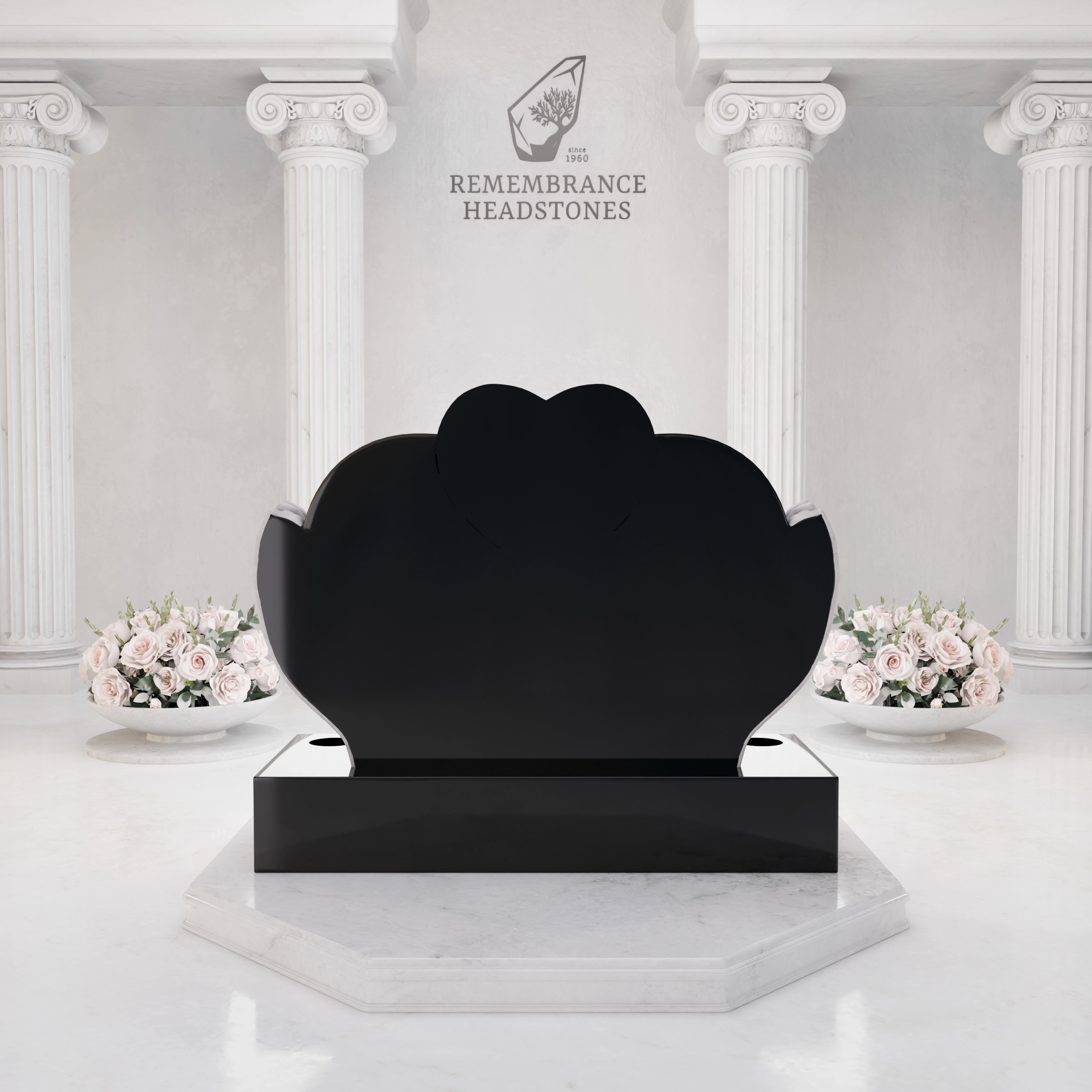 Luxury Heart in Caring Hands Memorial view 5