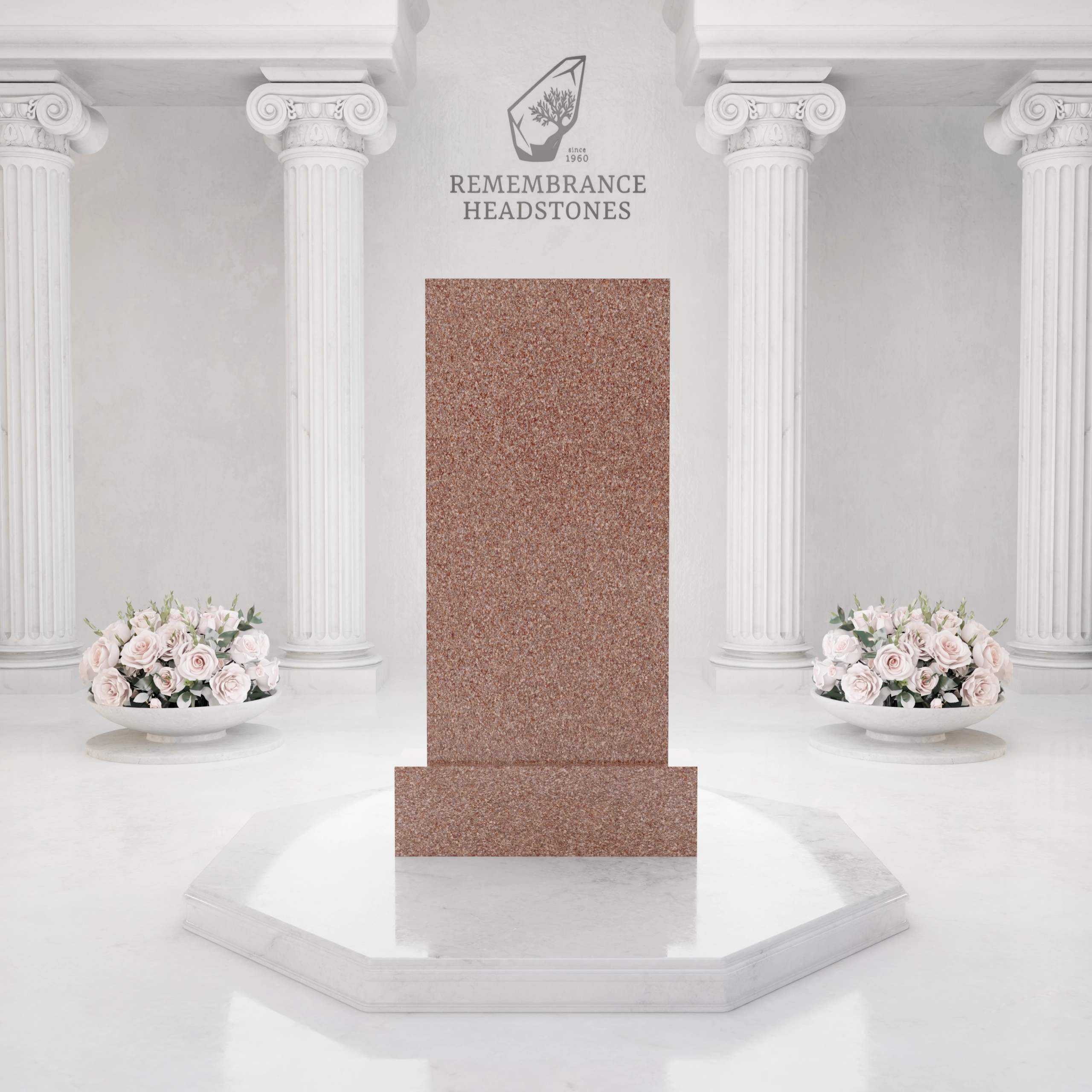 Luxury Upright Granite Monument — Mosque Engraving view 5