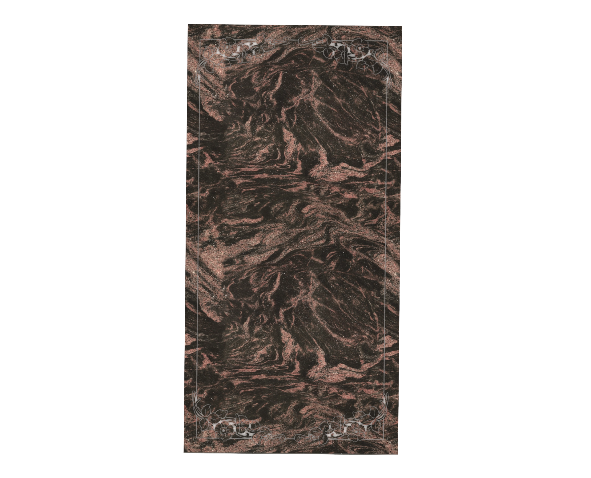 Premium Islamic Granite Ledger with Arabic Calligraphy & Framed Epitaph Panels view 2