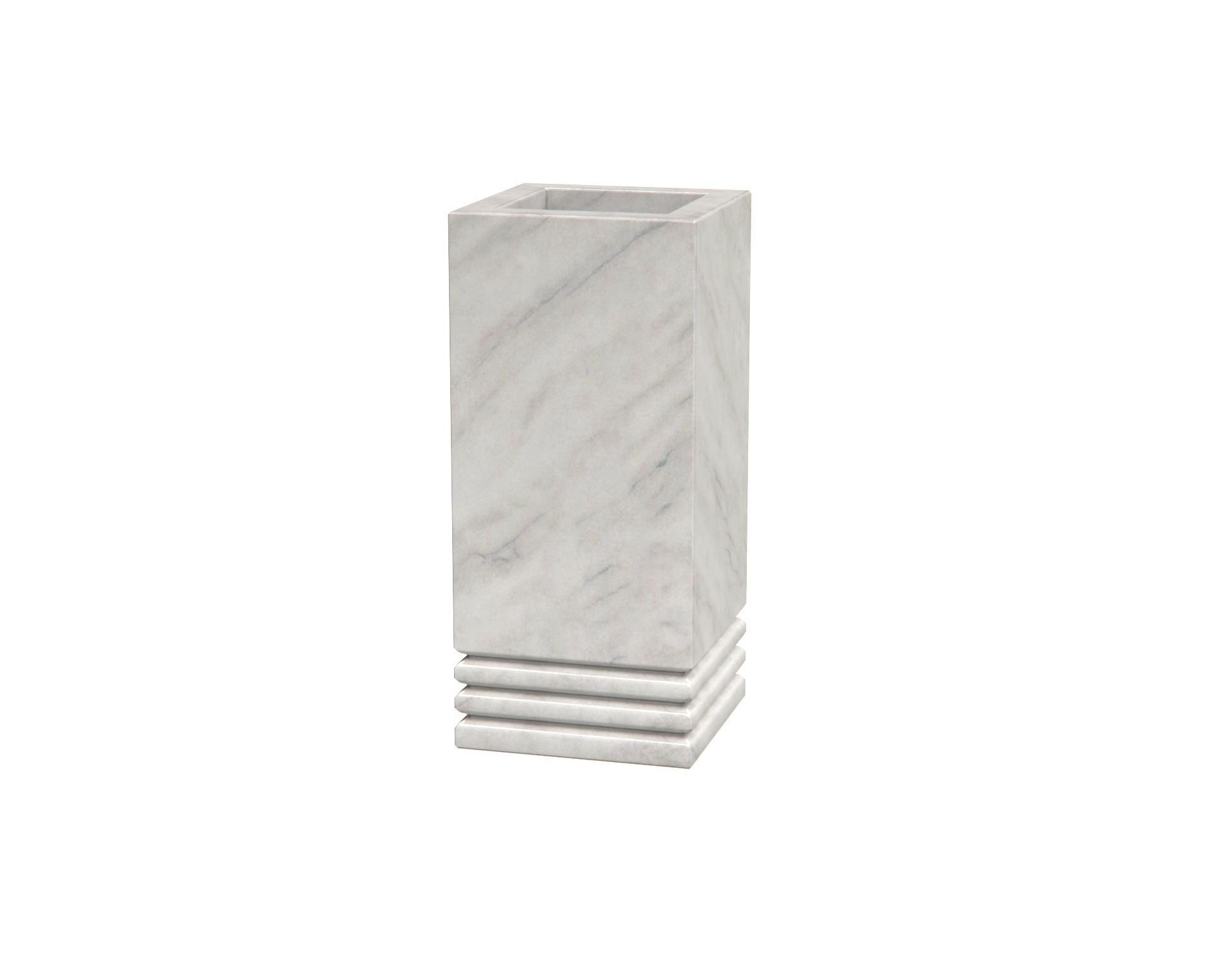 Luxury Marble Cemetery Vase with Stepped Plinth Base