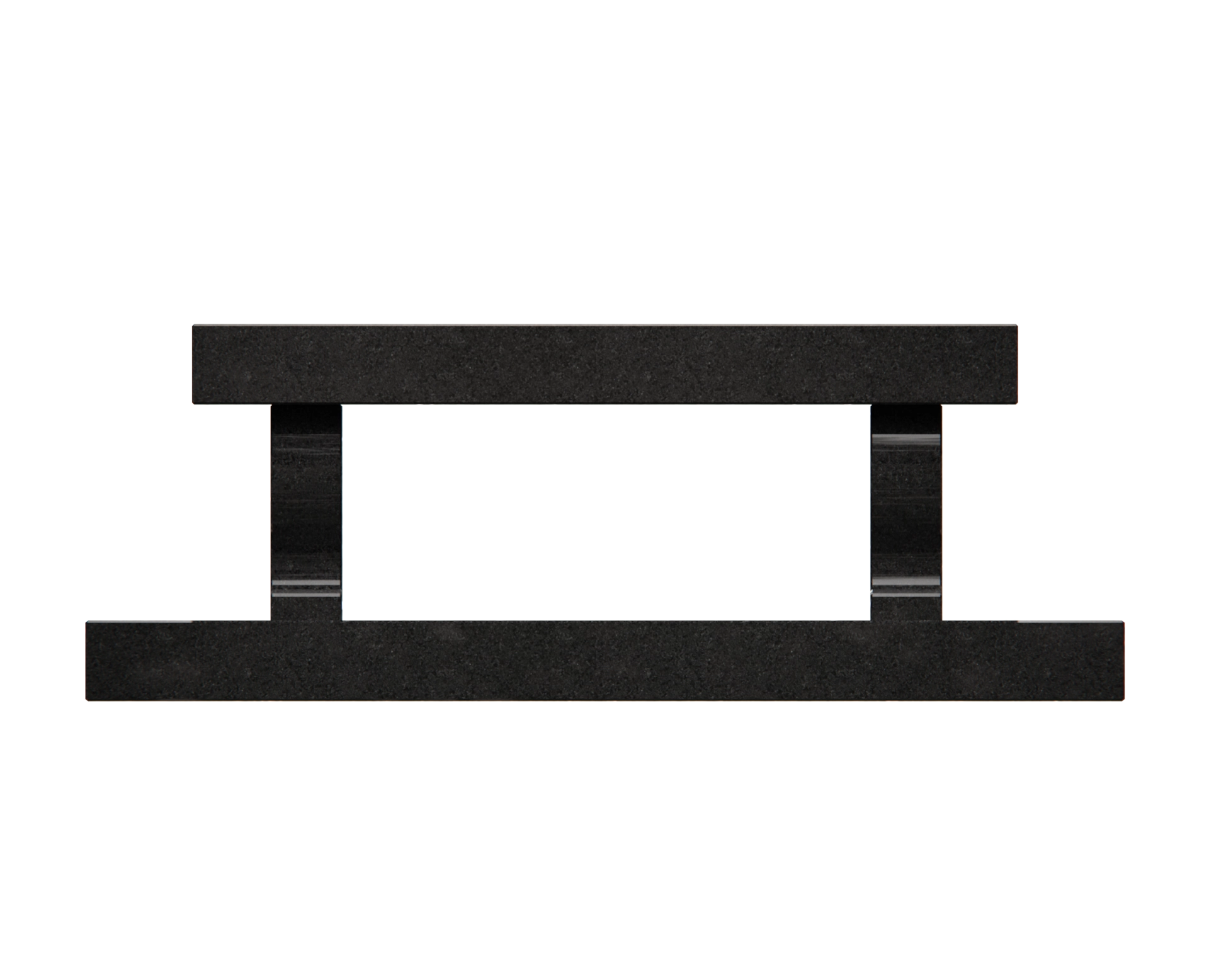 Lux Companion Memorial Bench with Twin Pedestals & Dove Motif view 2