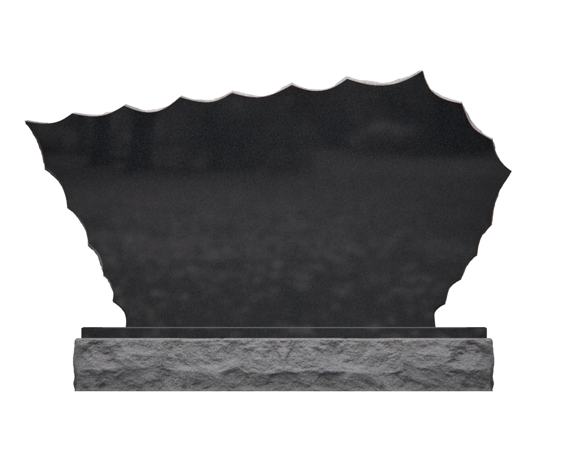 Luxury Shape Upright Granite Monument — Mountain & Cross view 2