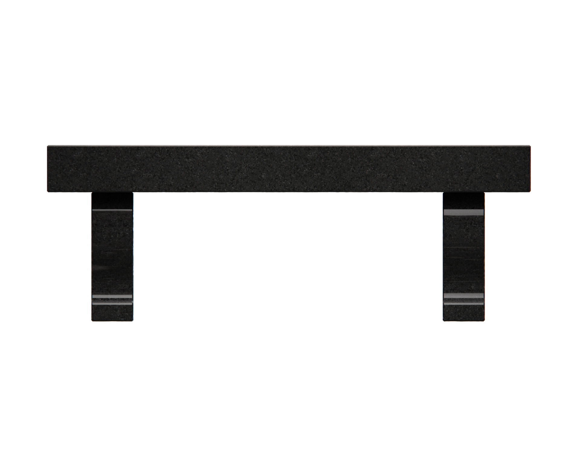 Premium Companion Granite Memorial Bench with Carved Pedestal Legs & Family Name Panel view 3