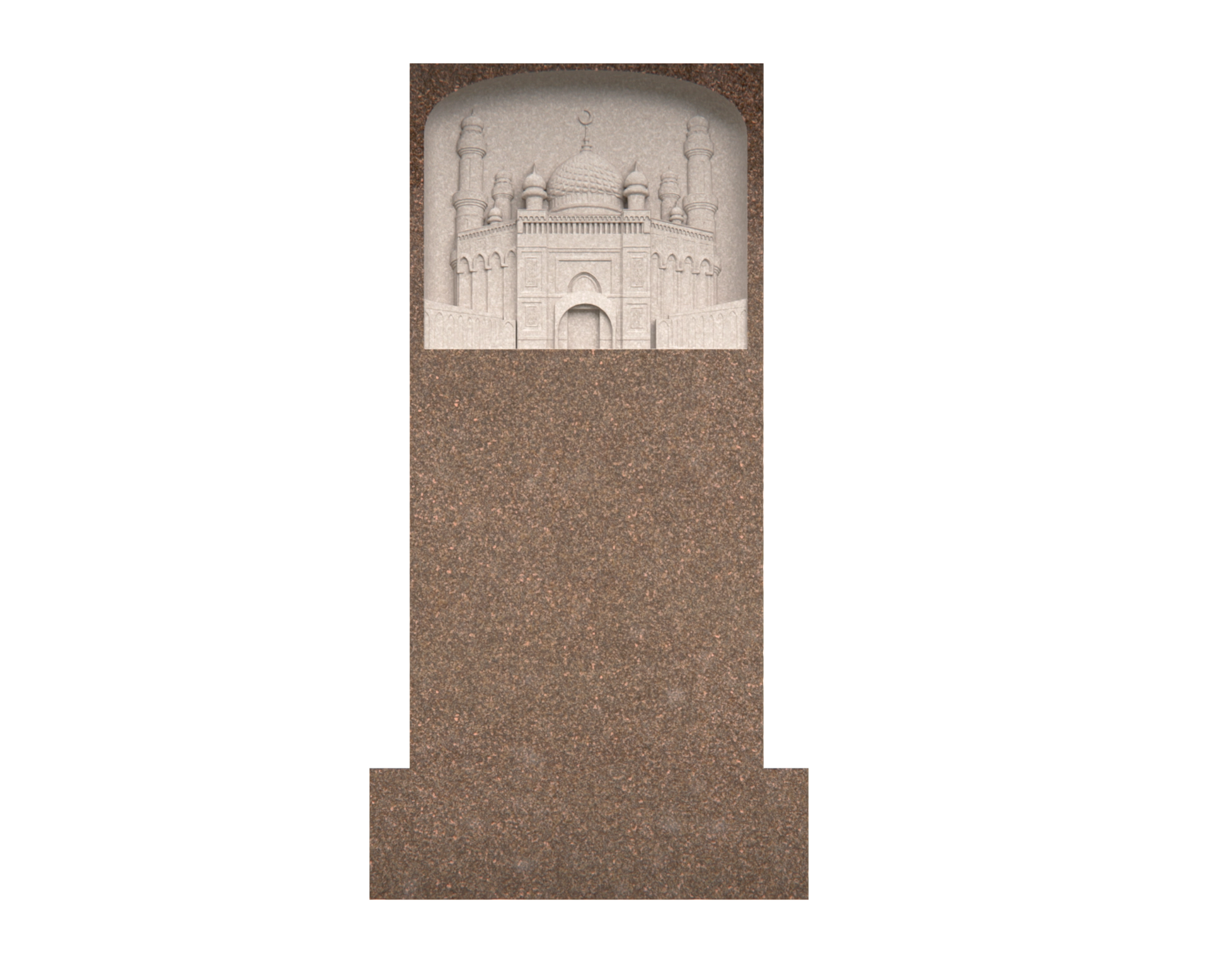 Luxury Upright Granite Monument — Mosque Engraving view 3