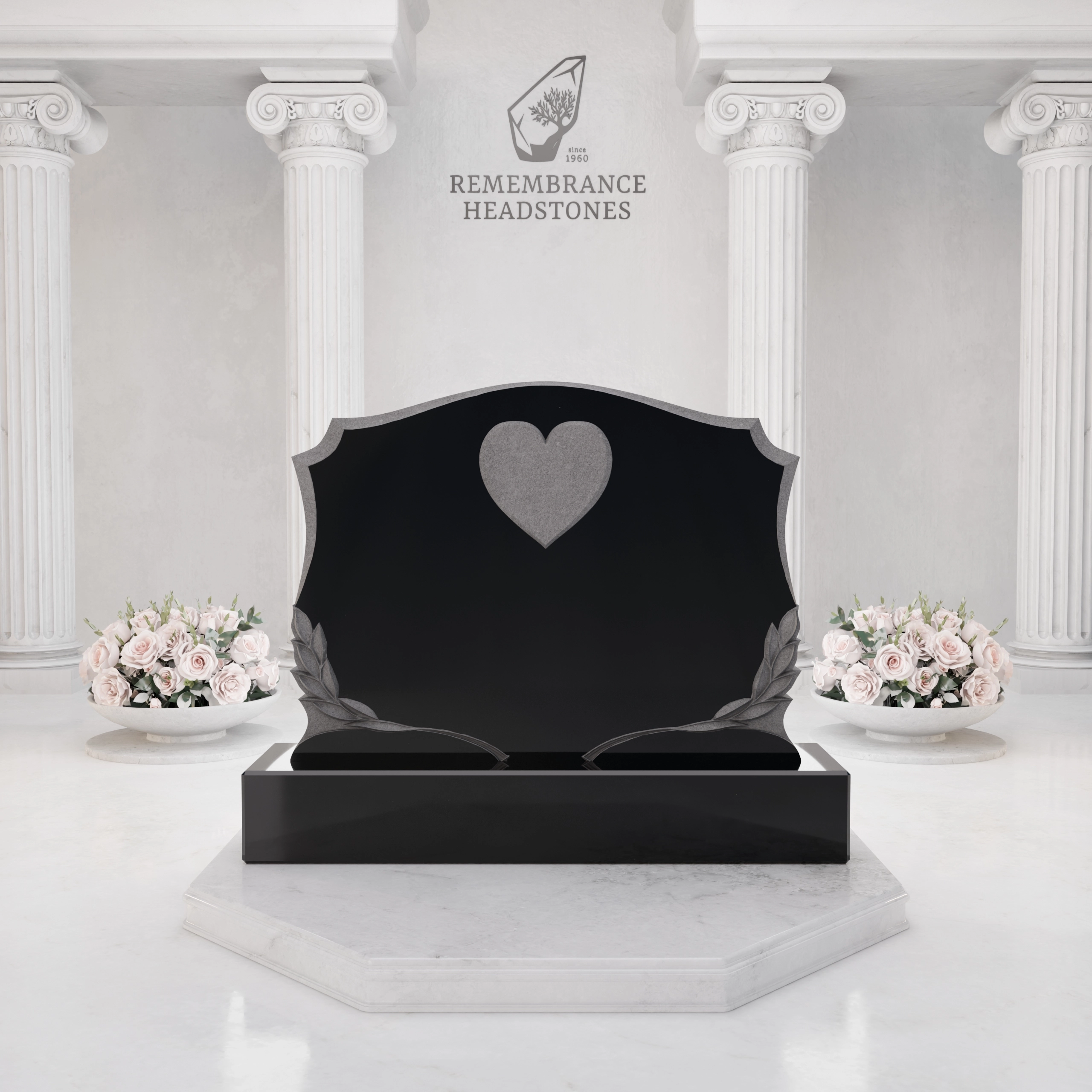 Luxury Hindu Companion Granite Headstone view 3