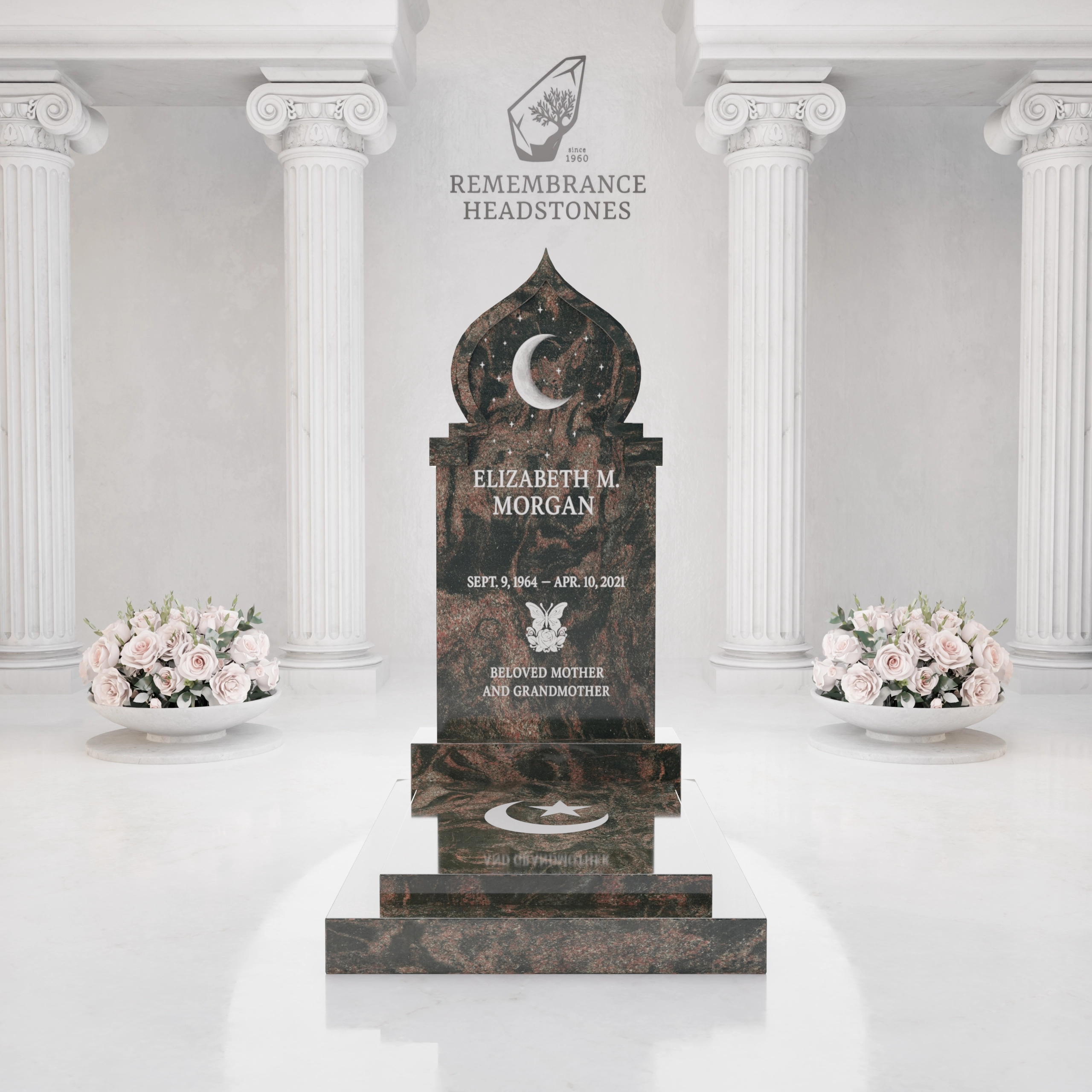 Luxury Islamic Crescent Ledger Memorial