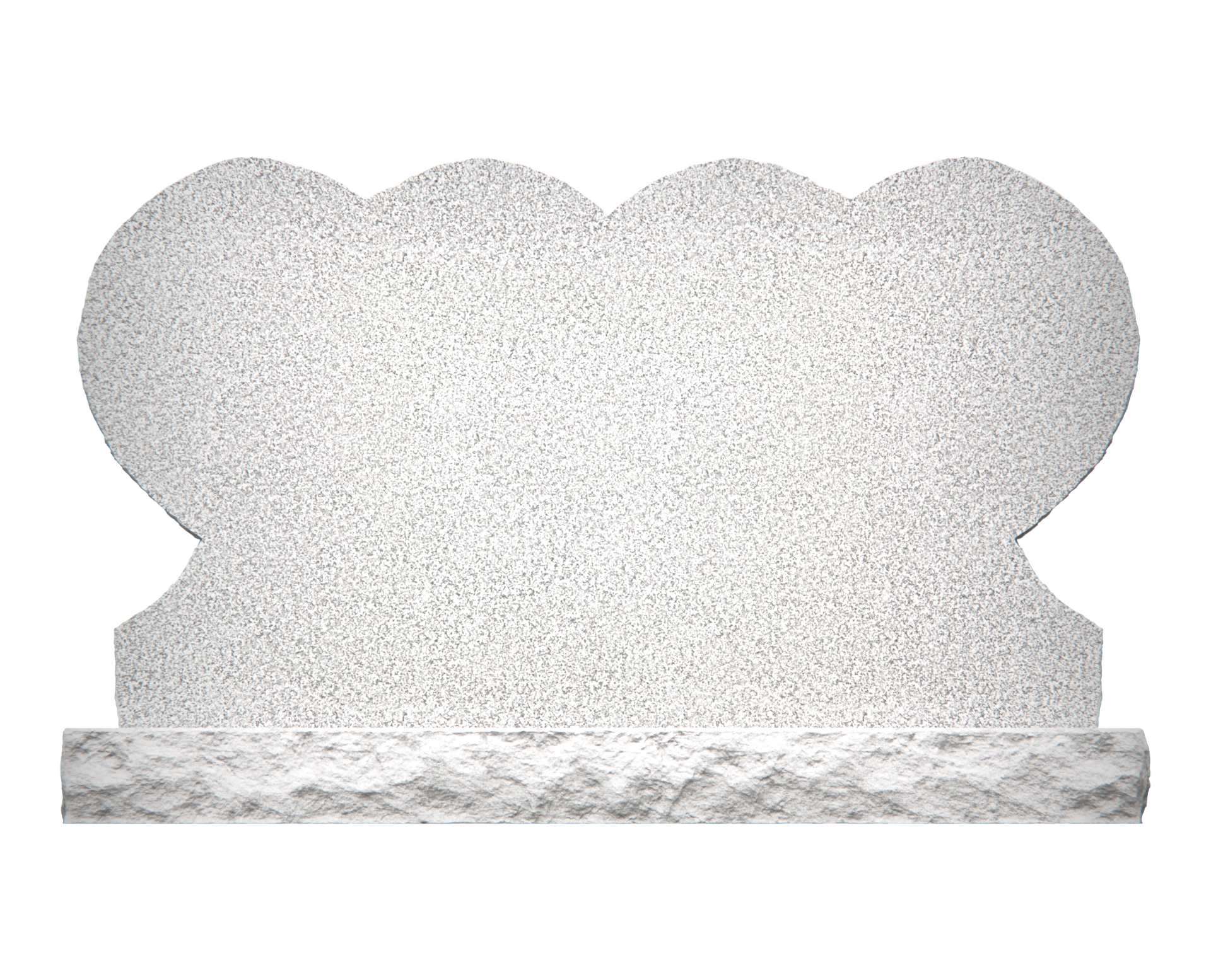 Luxury Double Heart Companion Granite Headstone view 2