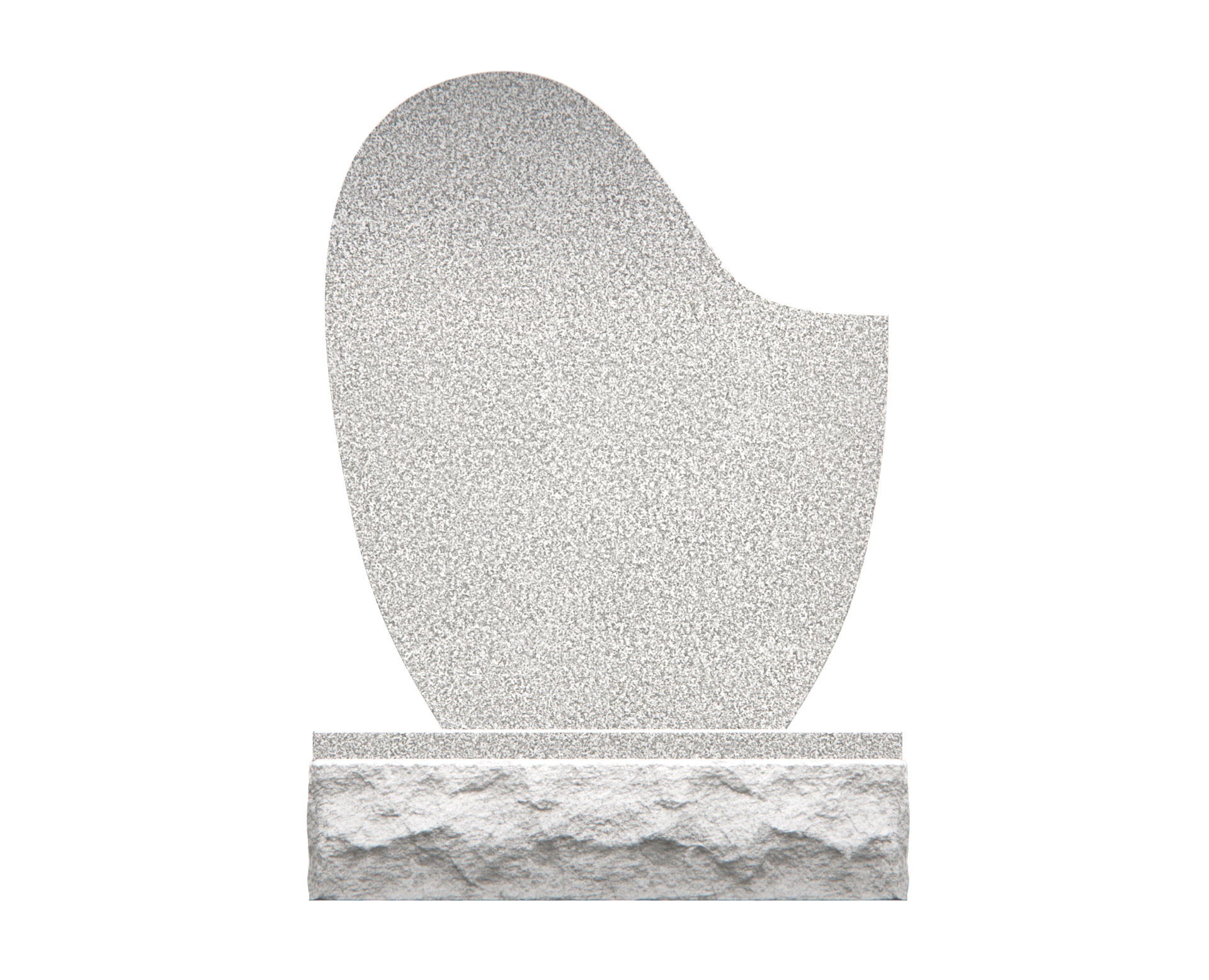 Luxury Upright Granite Headstone — Coastal Wave with Cross & Shell view 3