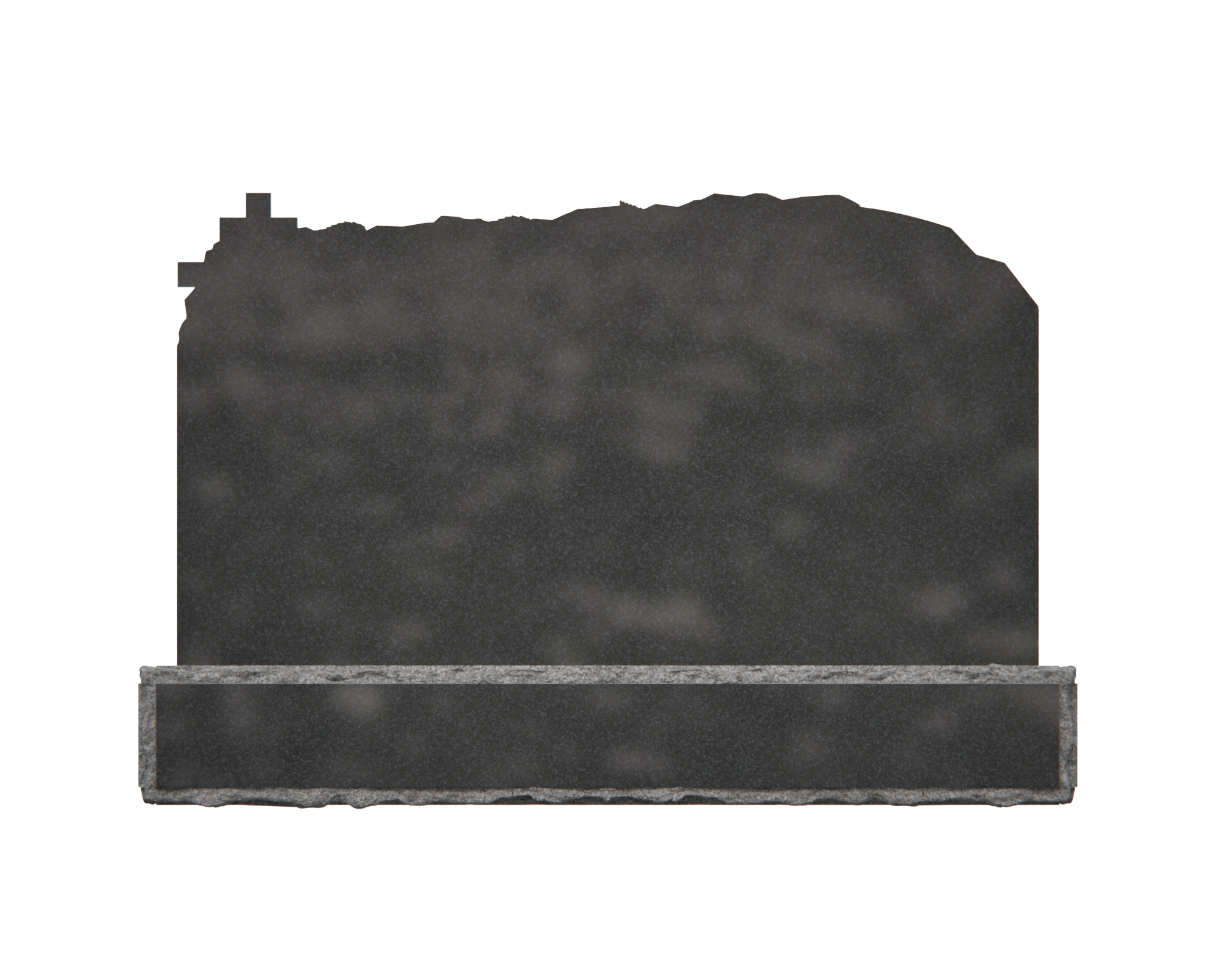 Premium Upright Granite Monument — Orthodox Cross & Ivy view 2