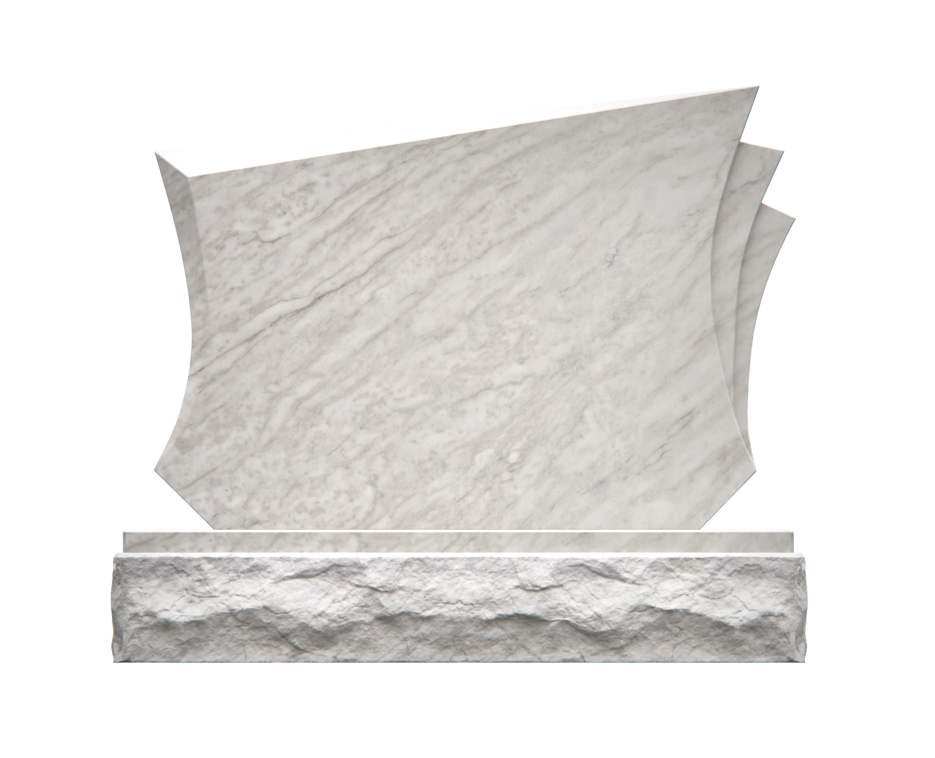 Premium Upright Granite Headstone — Layered Pages with Cross & Rose view 3