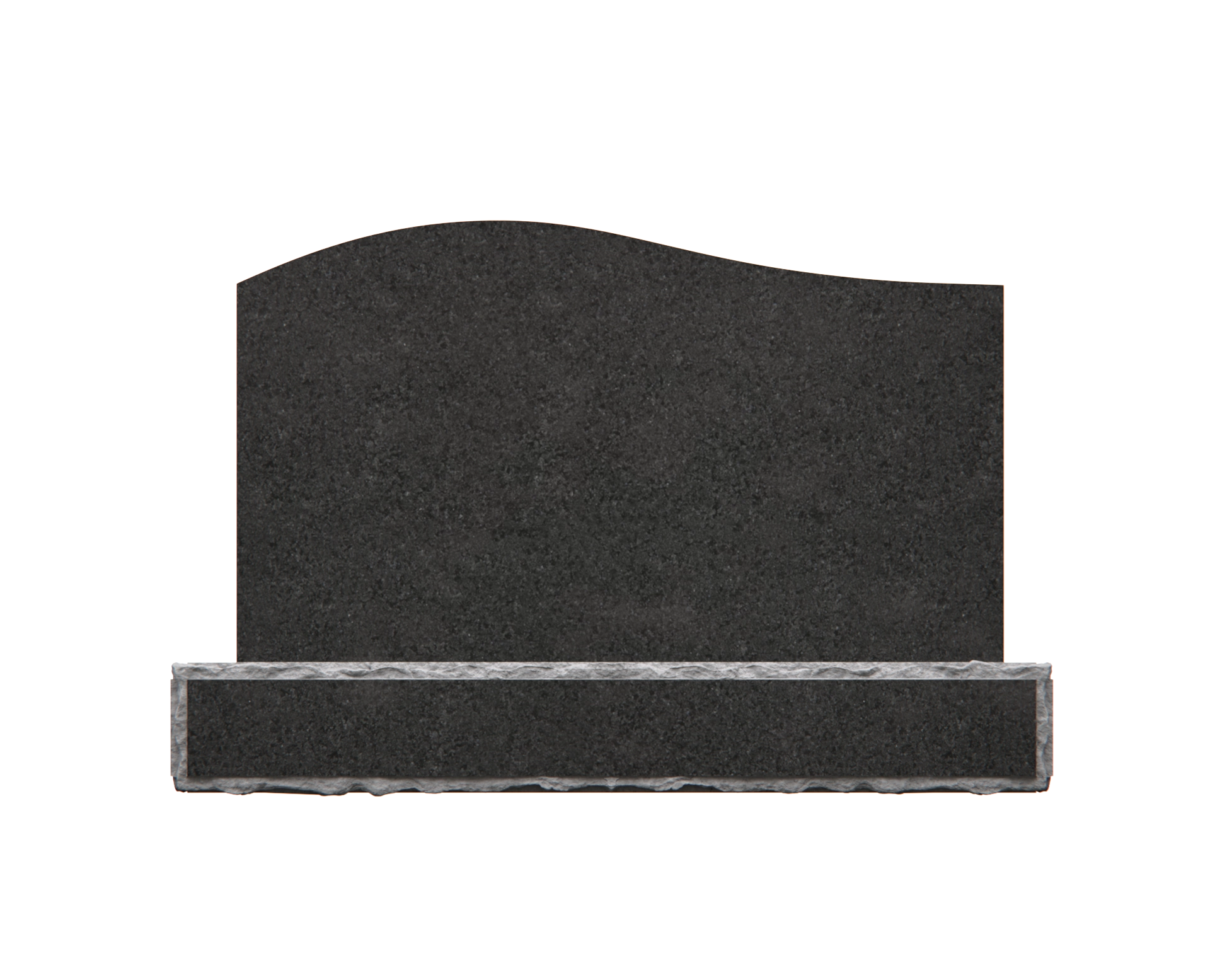 Premium Upright Granite Headstone — Wave-Top with Star of David view 2