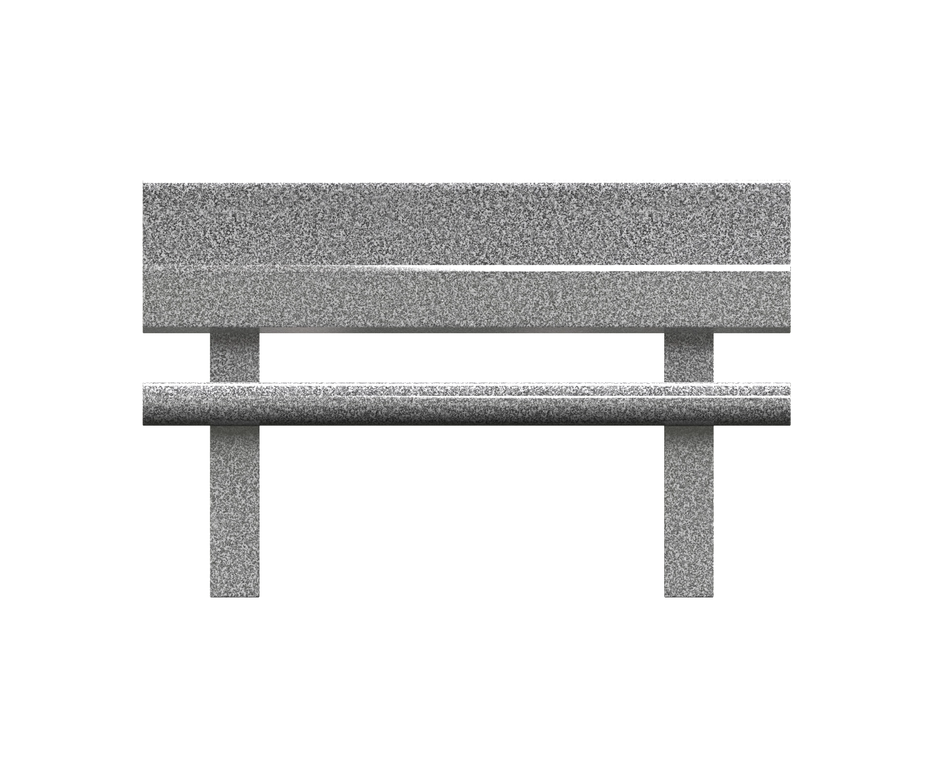 Premium Granite Memorial Bench with Inscribed Backrest view 3
