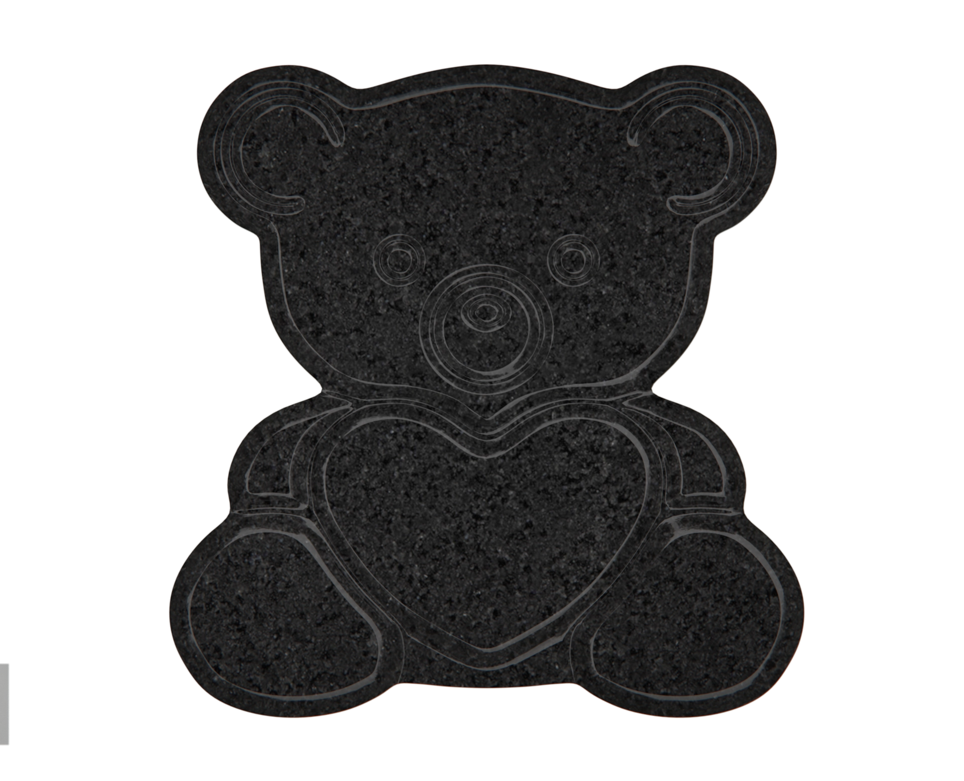 Luxury Teddy Bear Child Flat Memorial – Heart Emblem view 2