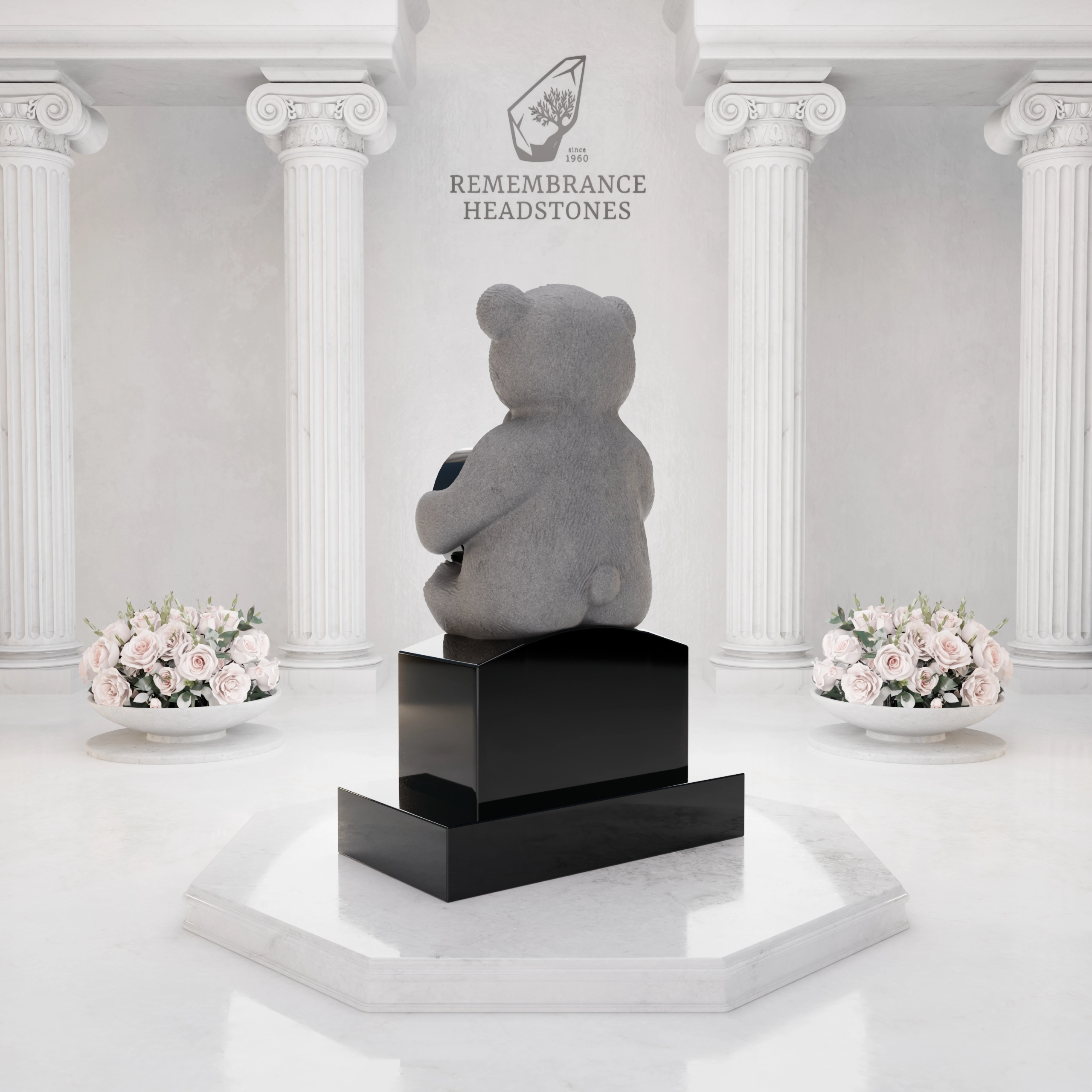 Luxury Teddy Bear Heart Child Memorial view 4
