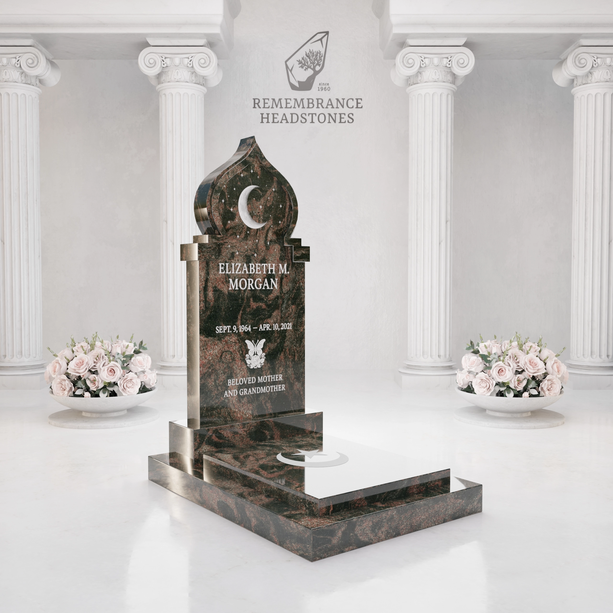 Luxury Islamic Crescent Ledger Memorial view 2
