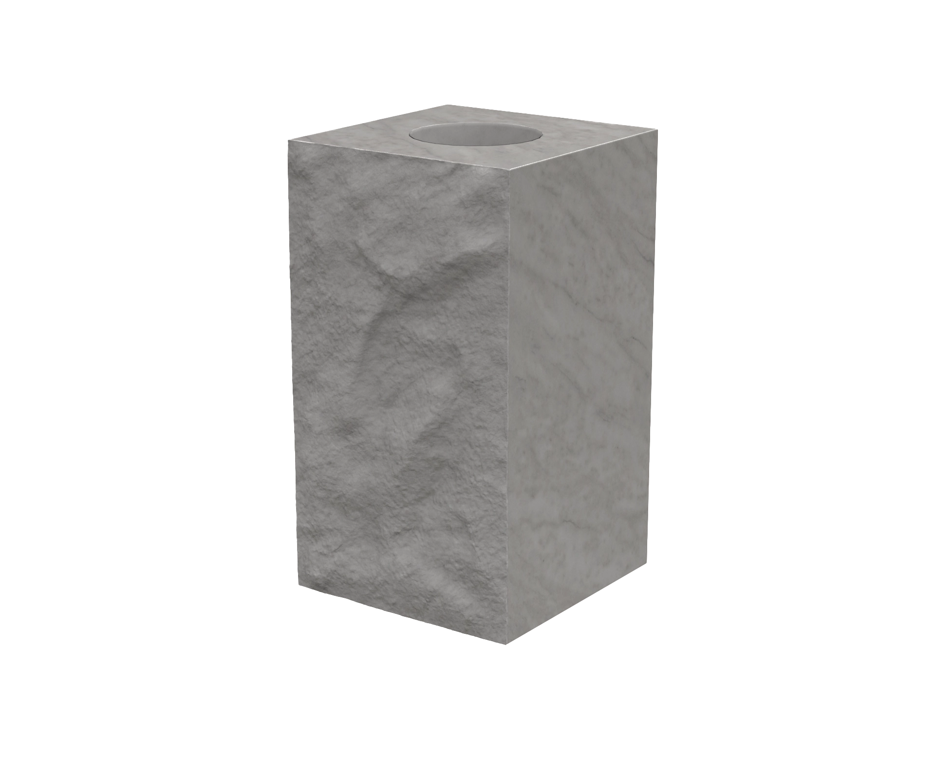 Luxury Granite Cemetery Vase with Rock-Pitched Sides