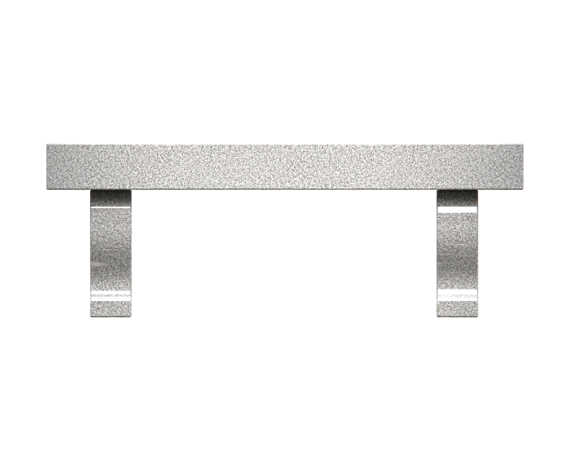 Premium Companion Granite Memorial Bench with Carved Pedestal Legs & Family Name Panel view 3