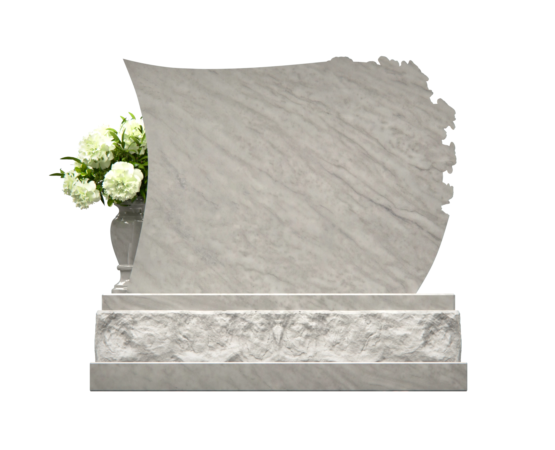 Premium Scroll Shape with Rose Column view 2